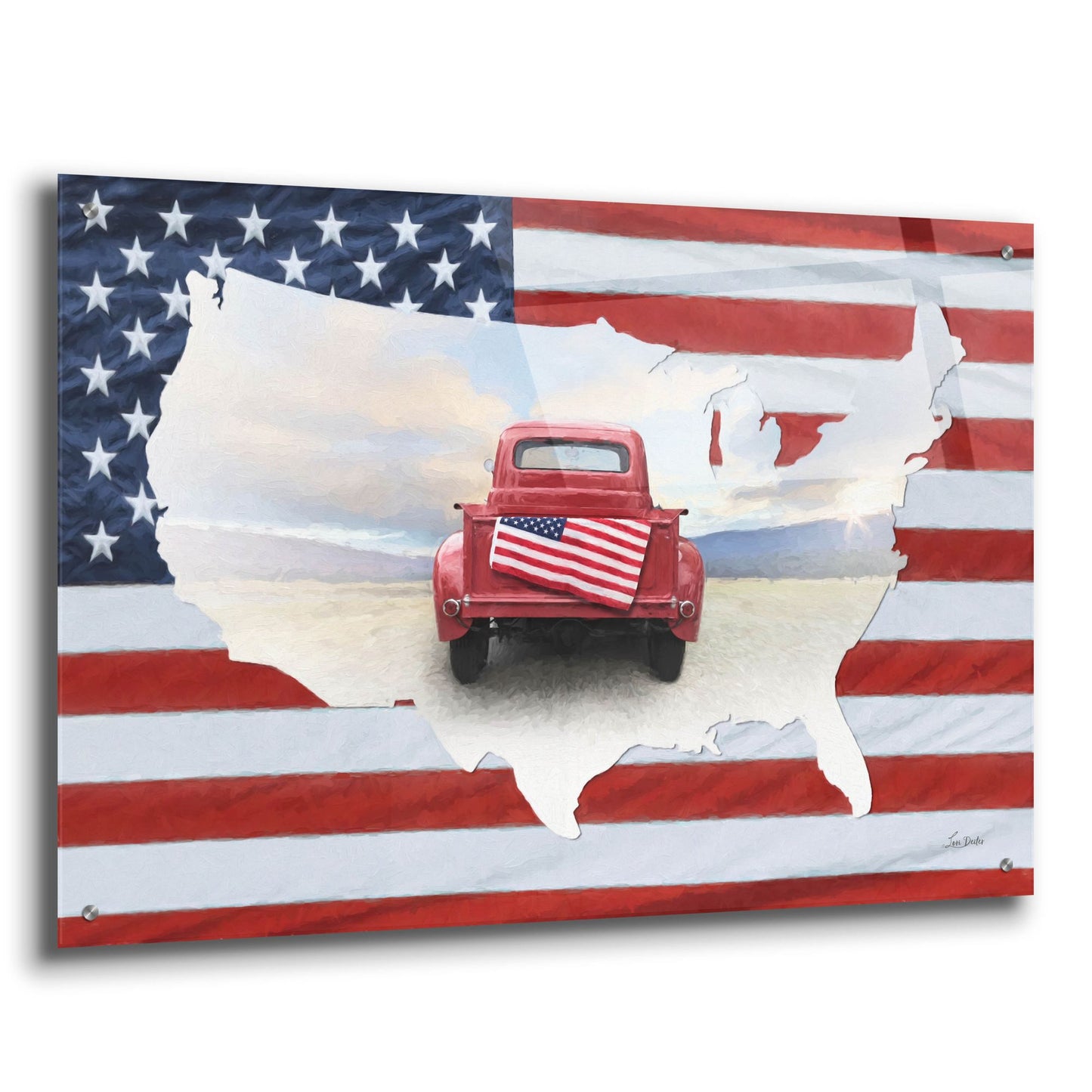 Epic Art 'American Pride II' by Lori Deiter, Acrylic Glass Wall Art,36x24