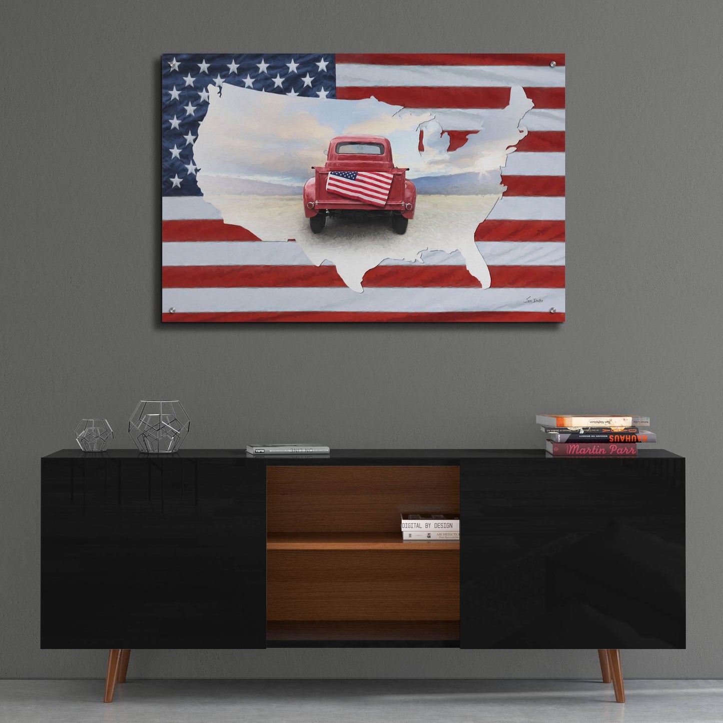 Epic Art 'American Pride II' by Lori Deiter, Acrylic Glass Wall Art,36x24