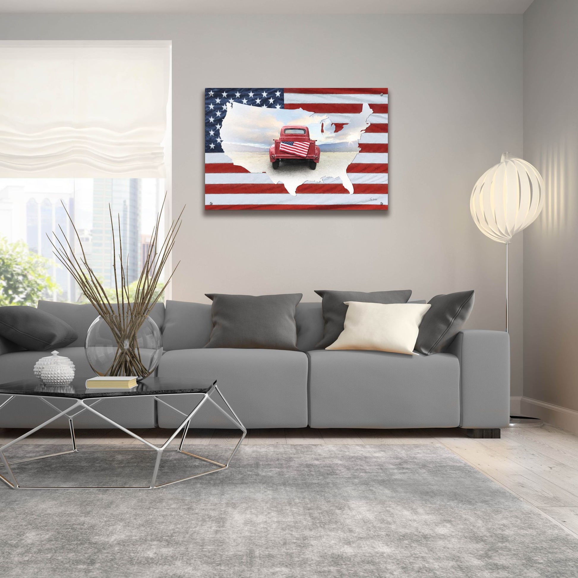 Epic Art 'American Pride II' by Lori Deiter, Acrylic Glass Wall Art,36x24