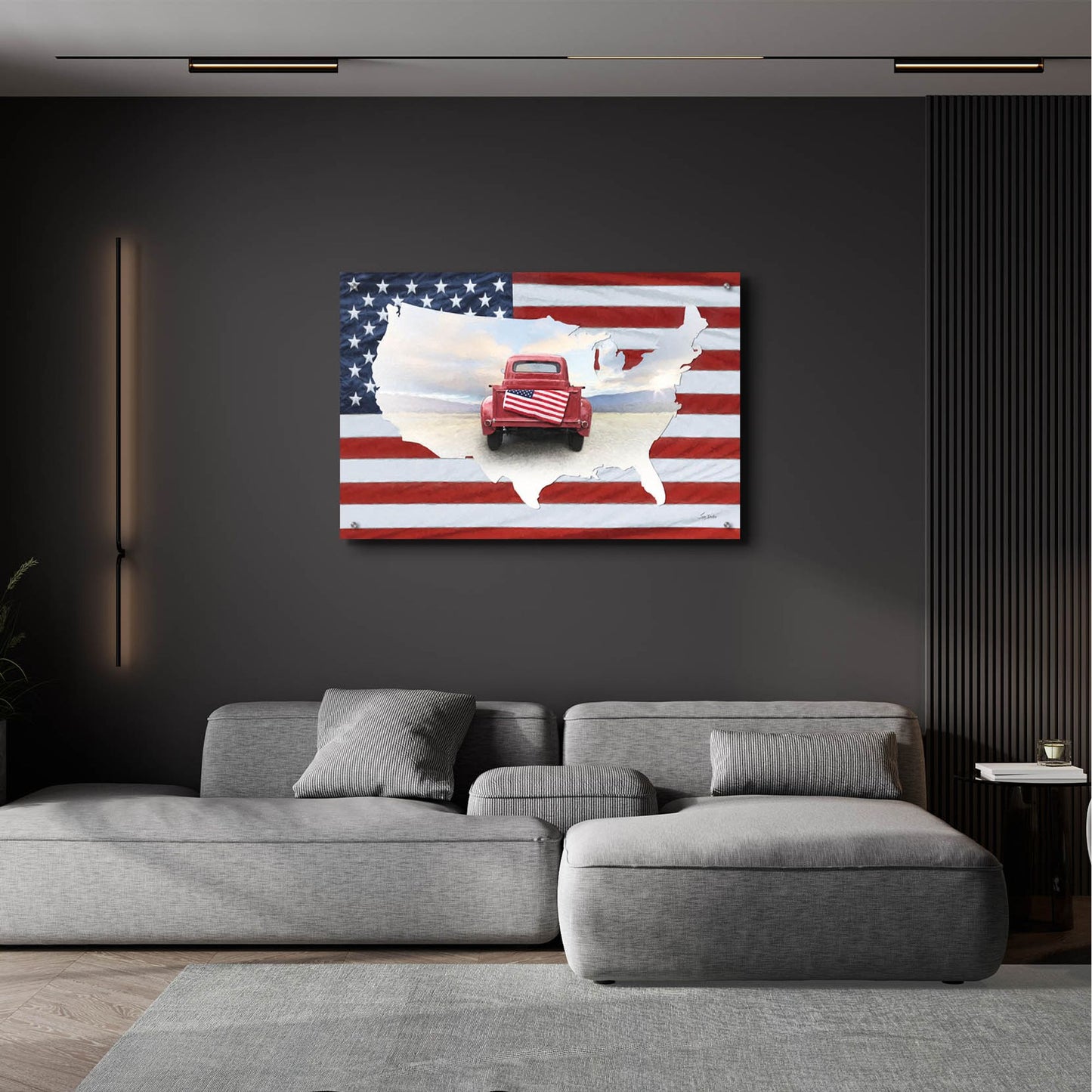 Epic Art 'American Pride II' by Lori Deiter, Acrylic Glass Wall Art,36x24