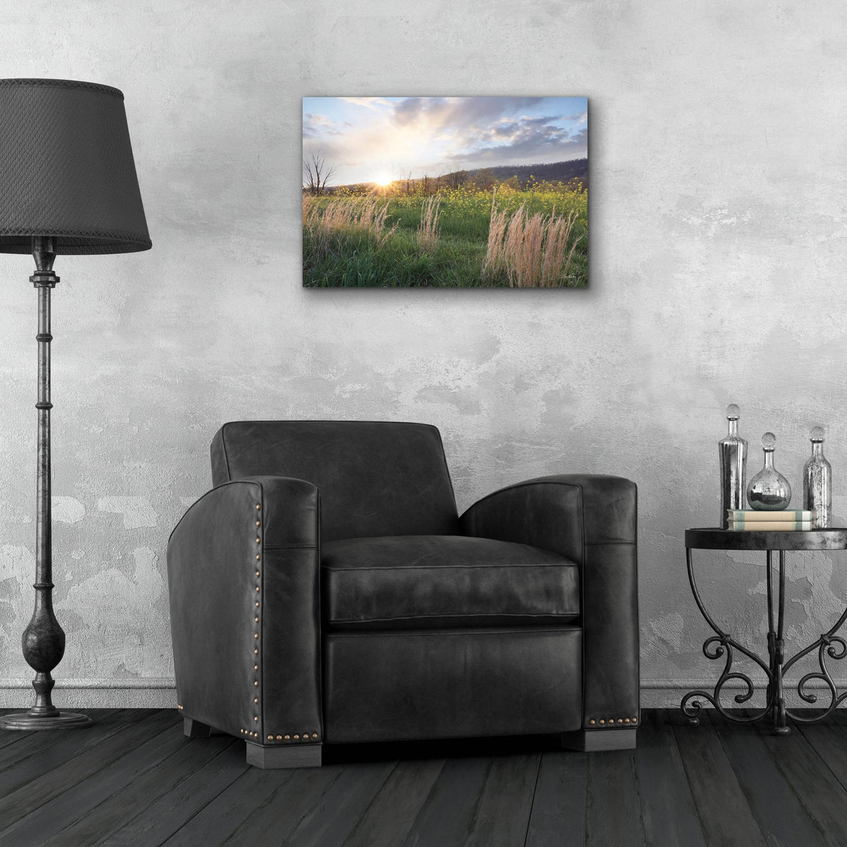 Epic Art 'Country Sunset ' by Lori Deiter, Acrylic Glass Wall Art,24x16
