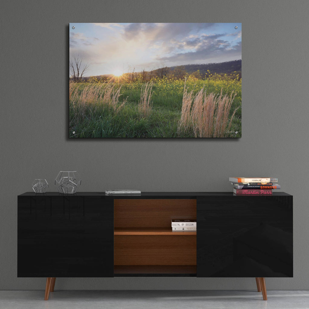 Epic Art 'Country Sunset ' by Lori Deiter, Acrylic Glass Wall Art,36x24