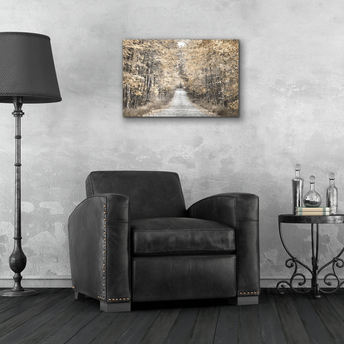 Epic Art 'The Golden Road  ' by Lori Deiter, Acrylic Glass Wall Art,24x16