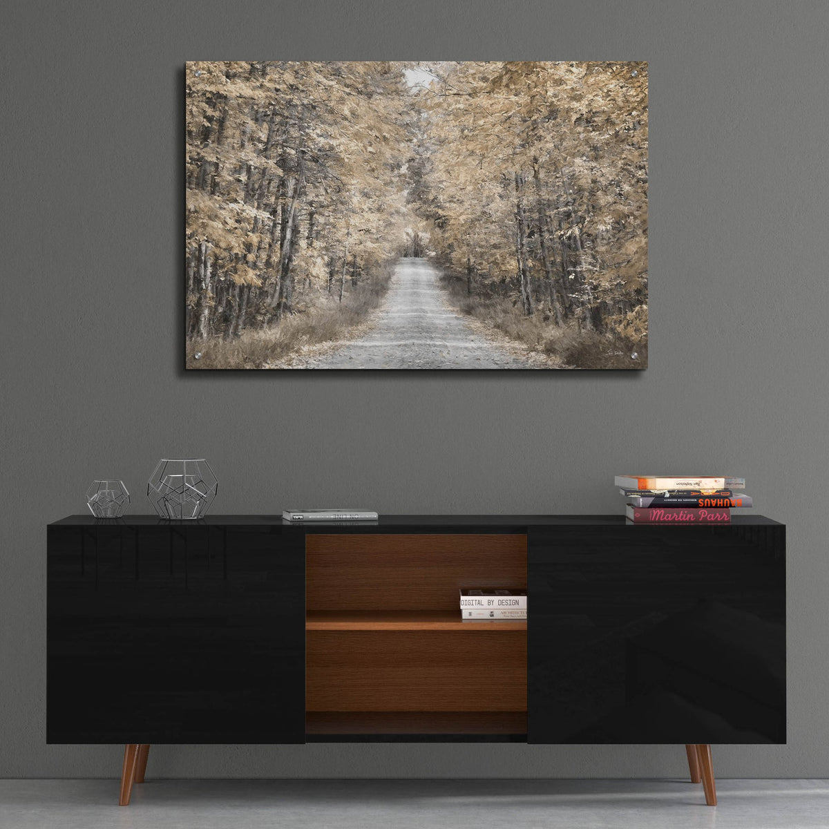 Epic Art 'The Golden Road  ' by Lori Deiter, Acrylic Glass Wall Art,36x24