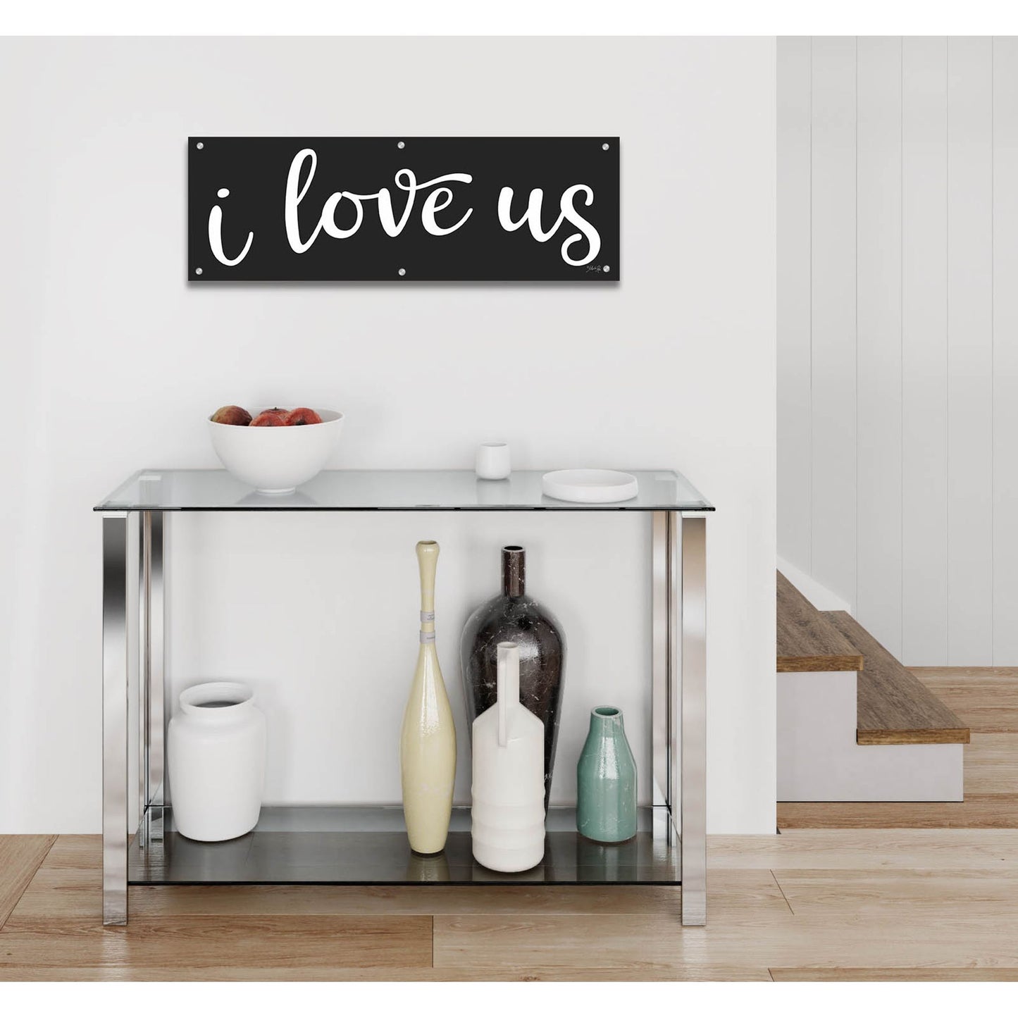 Epic Art 'I Love Us' by Marla Rae, Acrylic Glass Wall Art,36x12