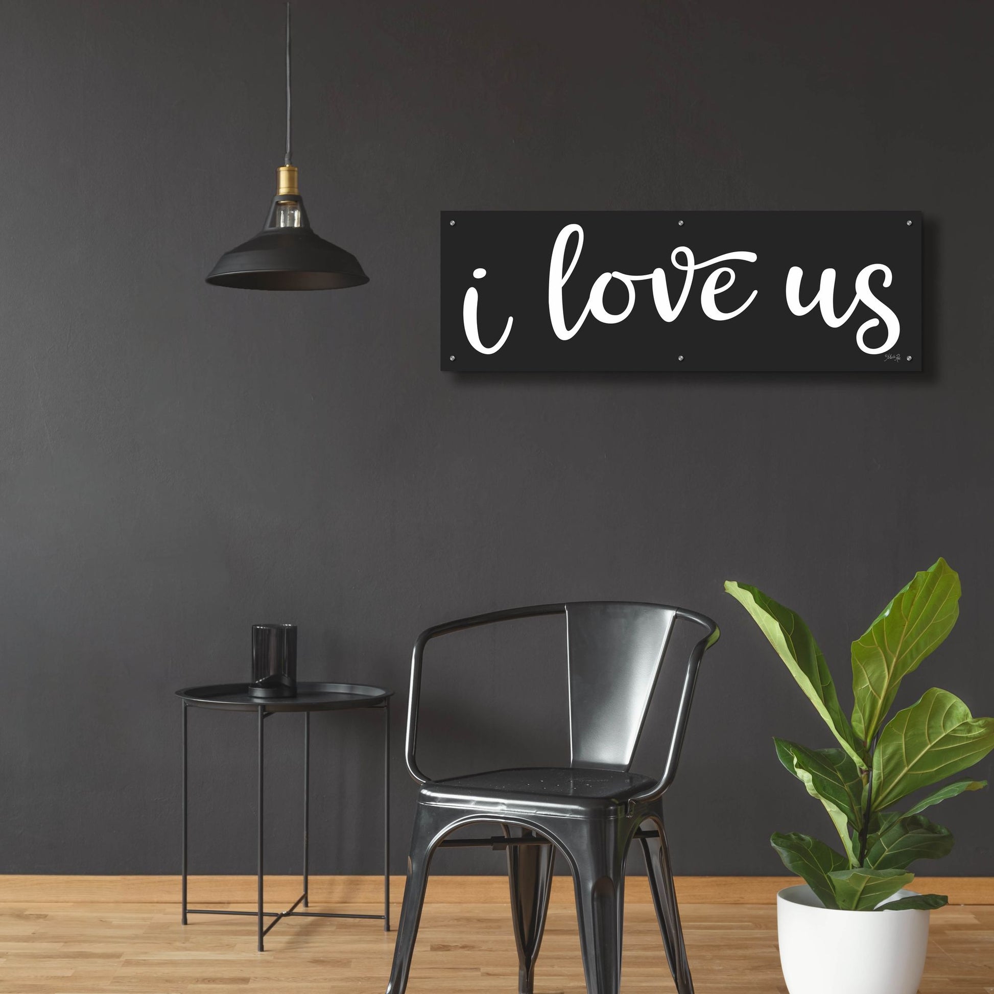 Epic Art 'I Love Us' by Marla Rae, Acrylic Glass Wall Art,48x16