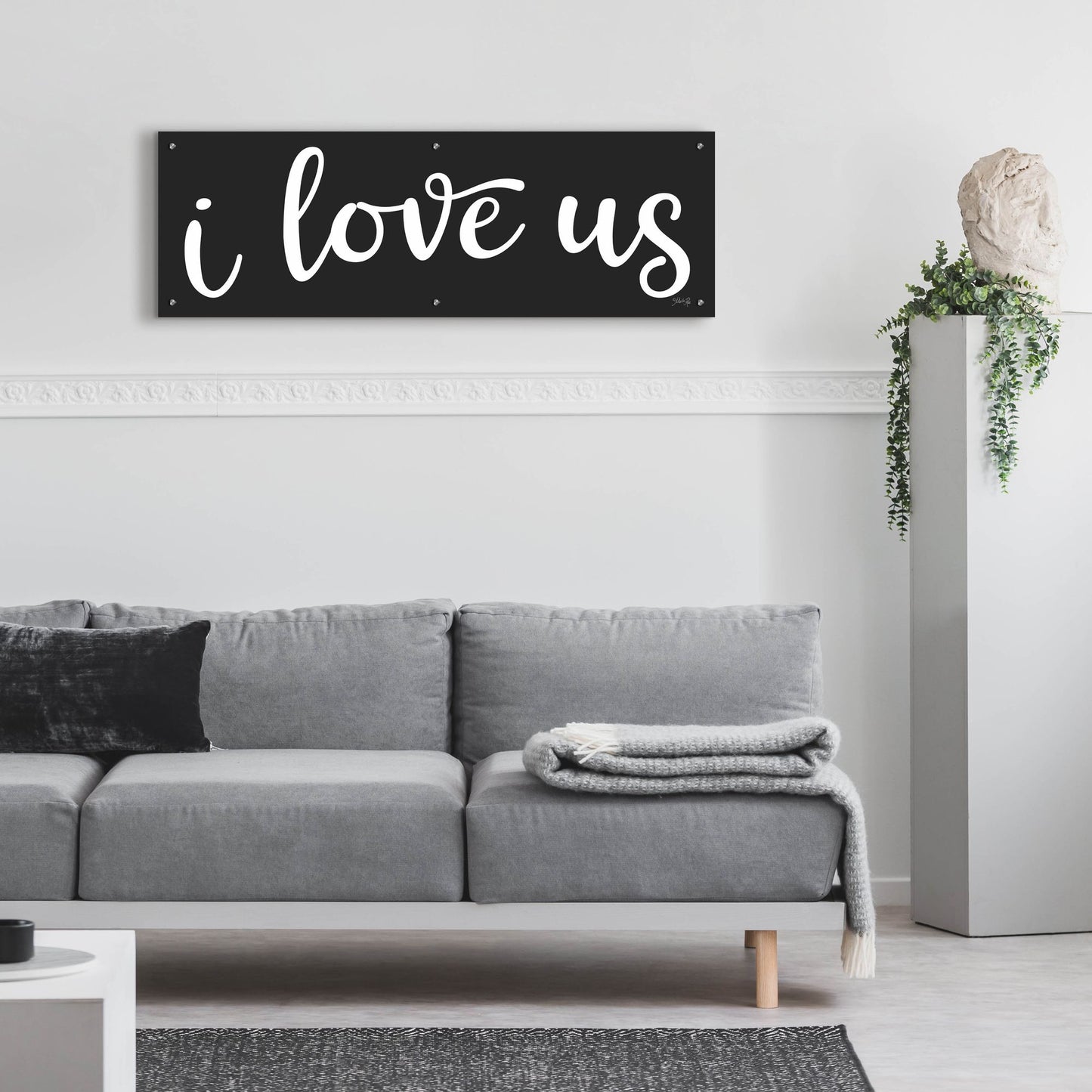 Epic Art 'I Love Us' by Marla Rae, Acrylic Glass Wall Art,48x16