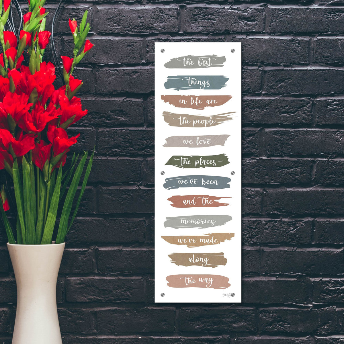 Epic Art 'The Best Things in Life' by Marla Rae, Acrylic Glass Wall Art,12x36
