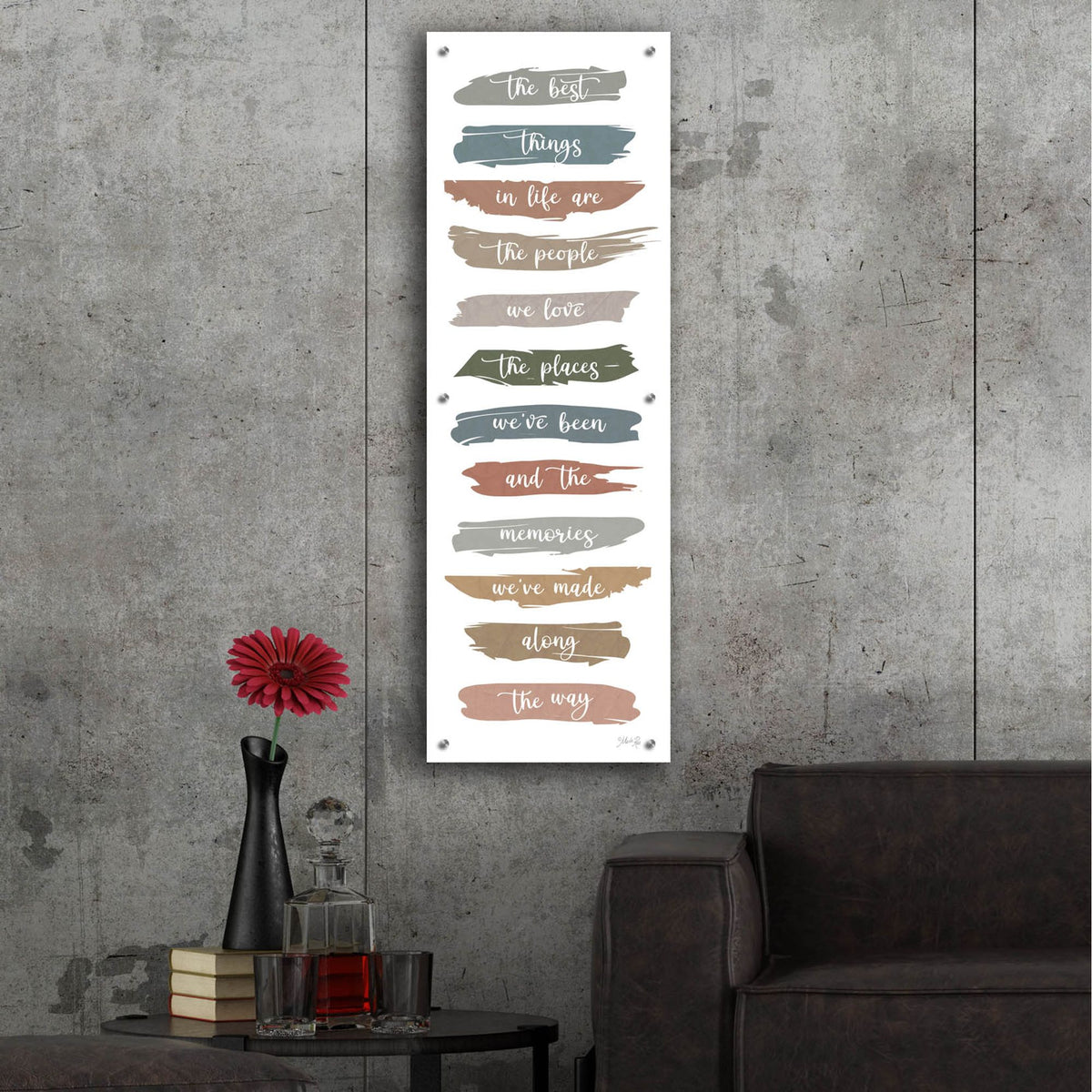 Epic Art 'The Best Things in Life' by Marla Rae, Acrylic Glass Wall Art,16x48