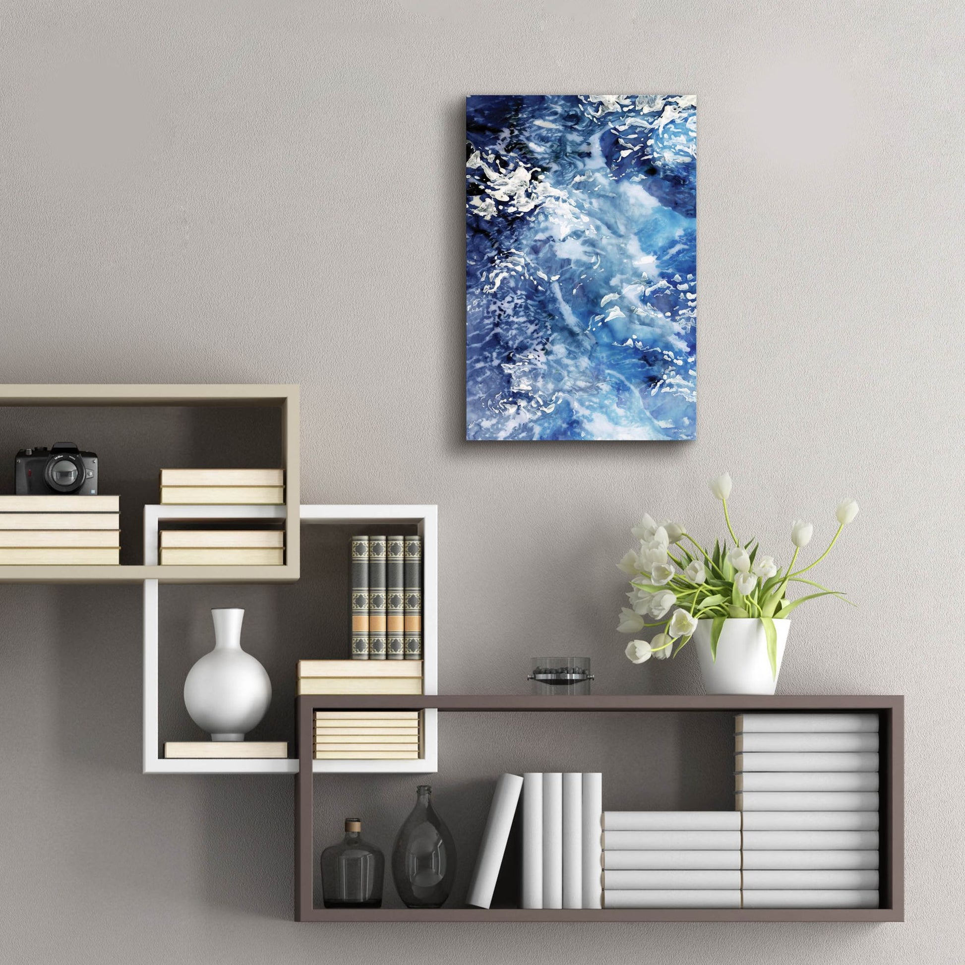 Epic Art 'Great Waves' by Stellar Design Studio, Acrylic Glass Wall Art,16x24