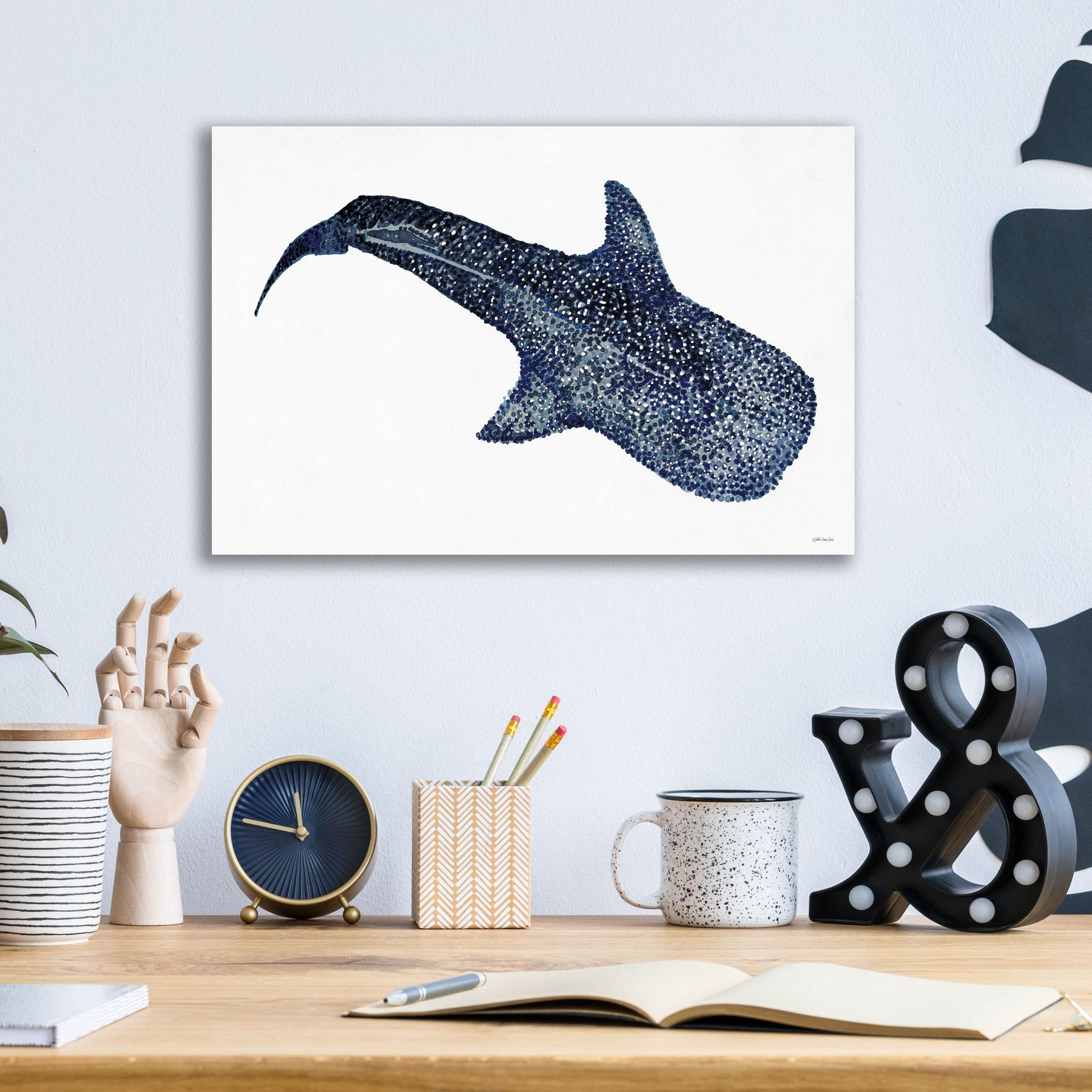 Epic Art 'Shark Whale 1' by Stellar Design Studio, Acrylic Glass Wall Art,16x12