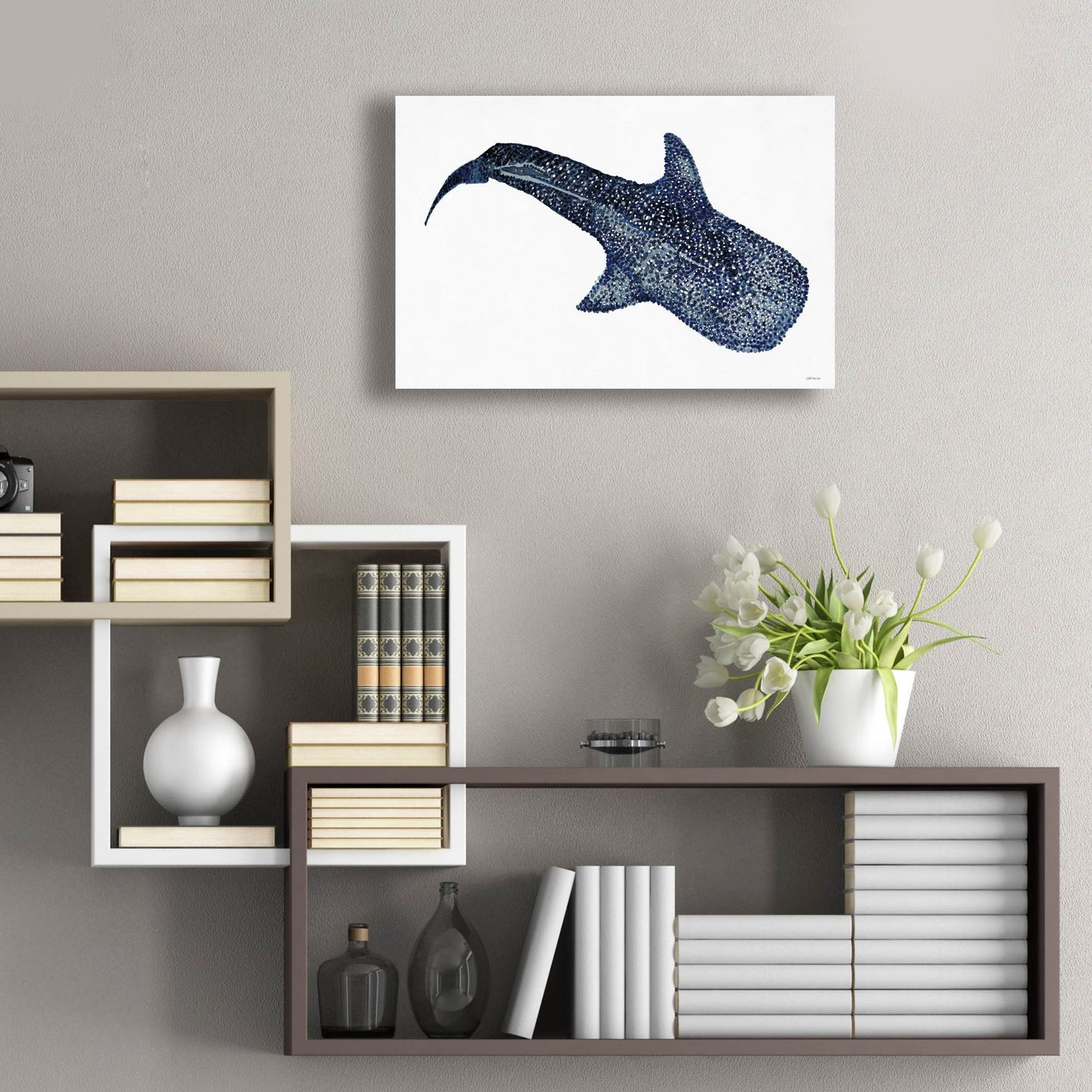 Epic Art 'Shark Whale 1' by Stellar Design Studio, Acrylic Glass Wall Art,24x16