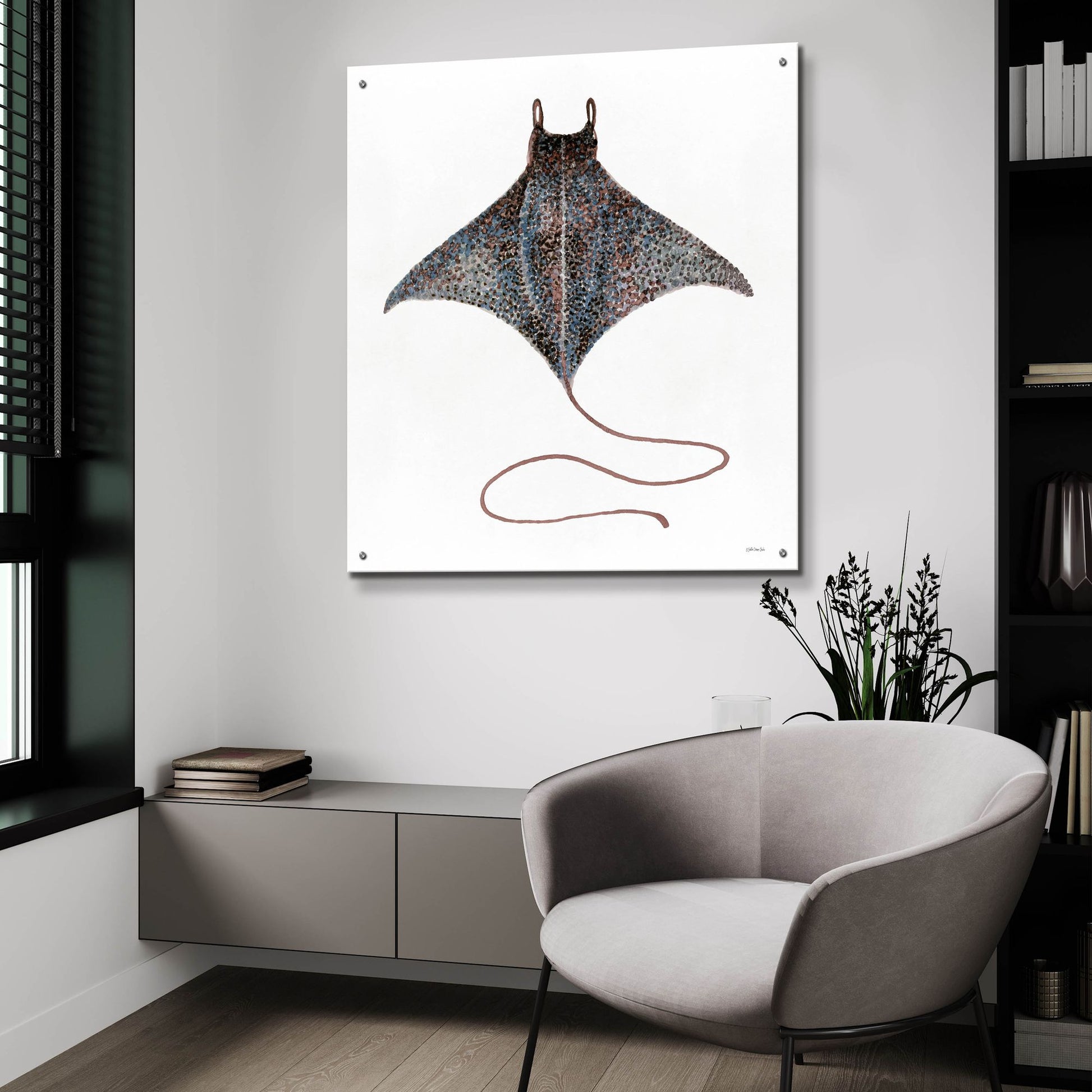 Epic Art 'Eagle Ray 2' by Stellar Design Studio, Acrylic Glass Wall Art,36x36