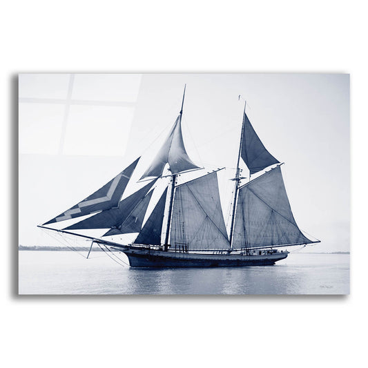Epic Art 'Indigo Yacht 3' by Stellar Design Studio, Acrylic Glass Wall Art