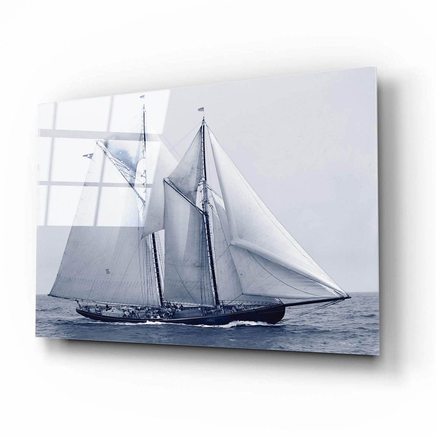 Epic Art 'Indigo Yacht 4' by Stellar Design Studio, Acrylic Glass Wall Art,16x12