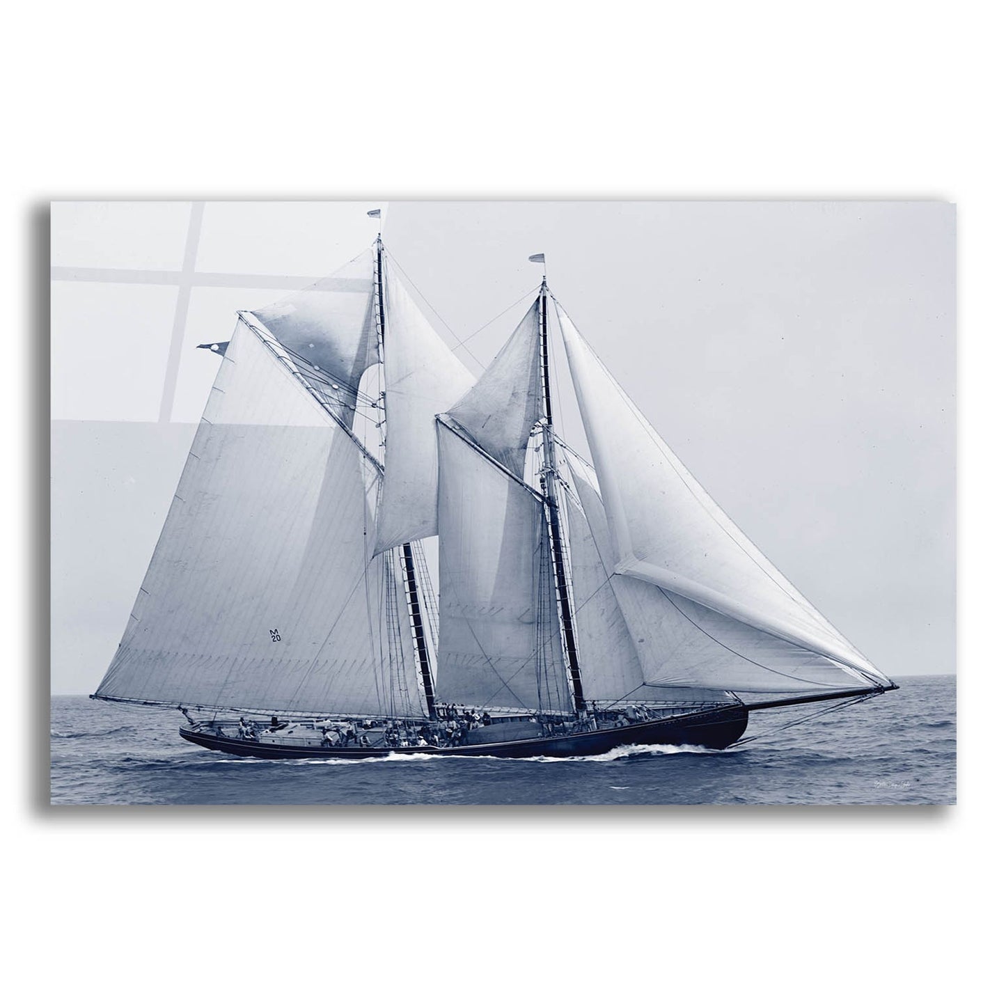 Epic Art 'Indigo Yacht 4' by Stellar Design Studio, Acrylic Glass Wall Art,24x16