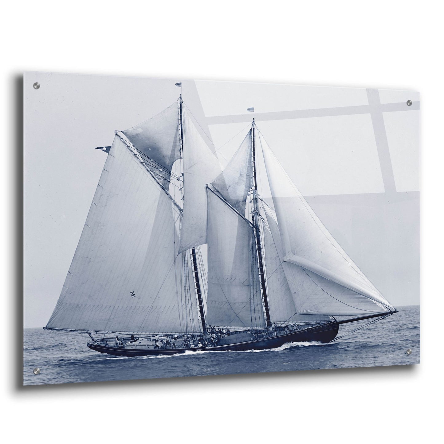 Epic Art 'Indigo Yacht 4' by Stellar Design Studio, Acrylic Glass Wall Art,36x24