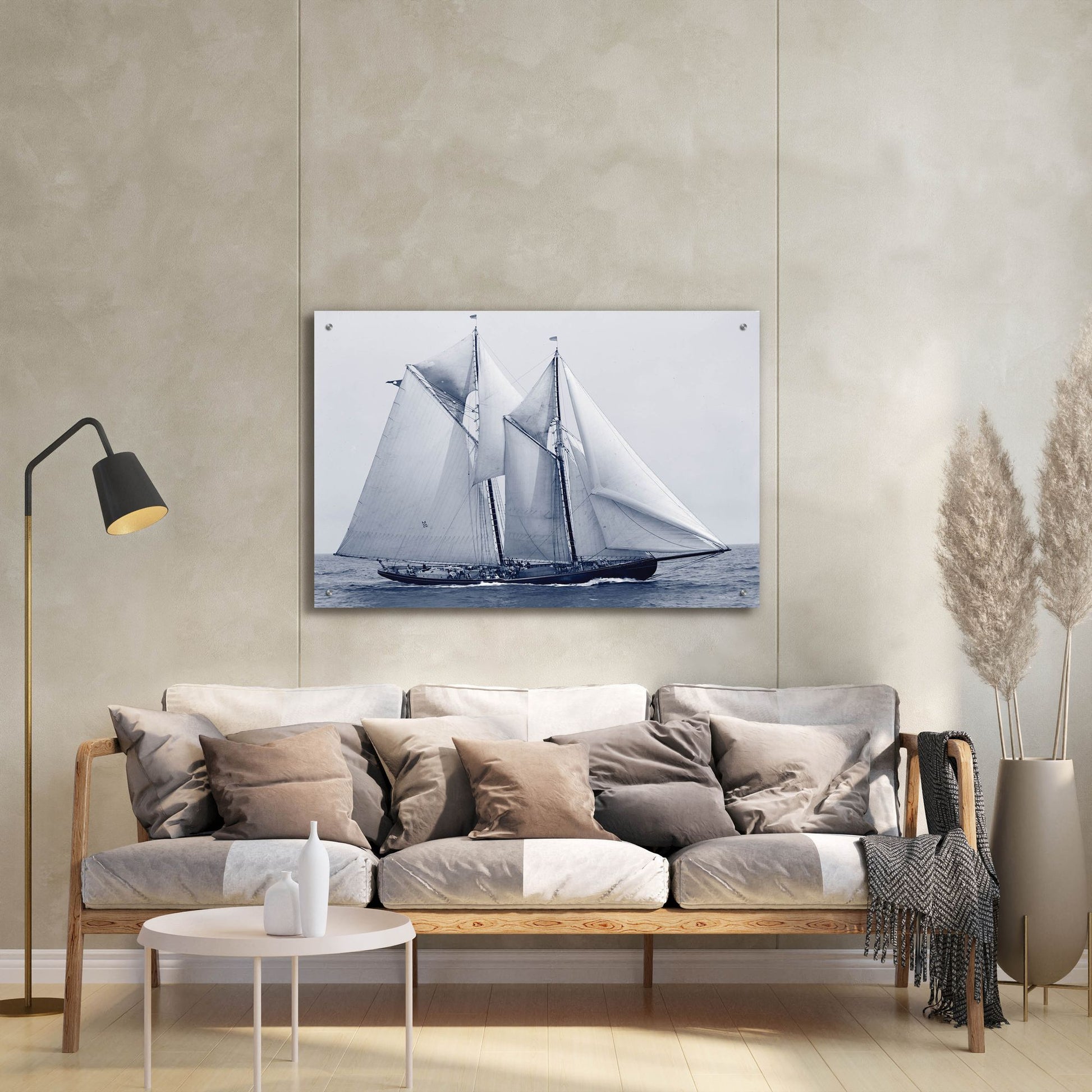 Epic Art 'Indigo Yacht 4' by Stellar Design Studio, Acrylic Glass Wall Art,36x24