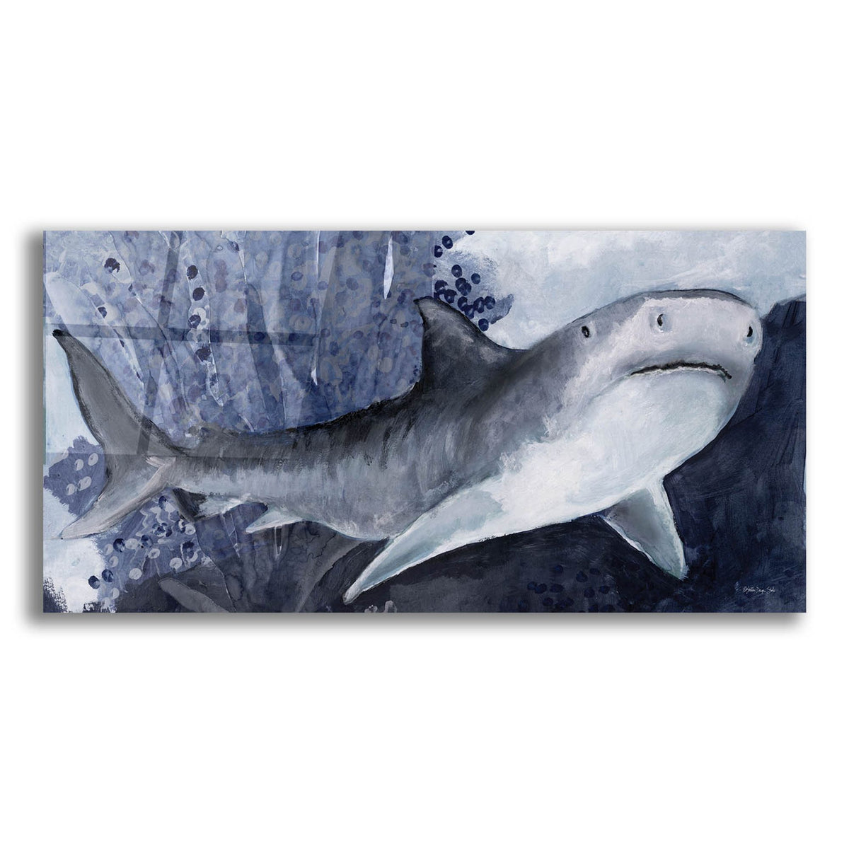 Epic Art 'Shark Swim 2    ' by Stellar Design Studio, Acrylic Glass Wall Art