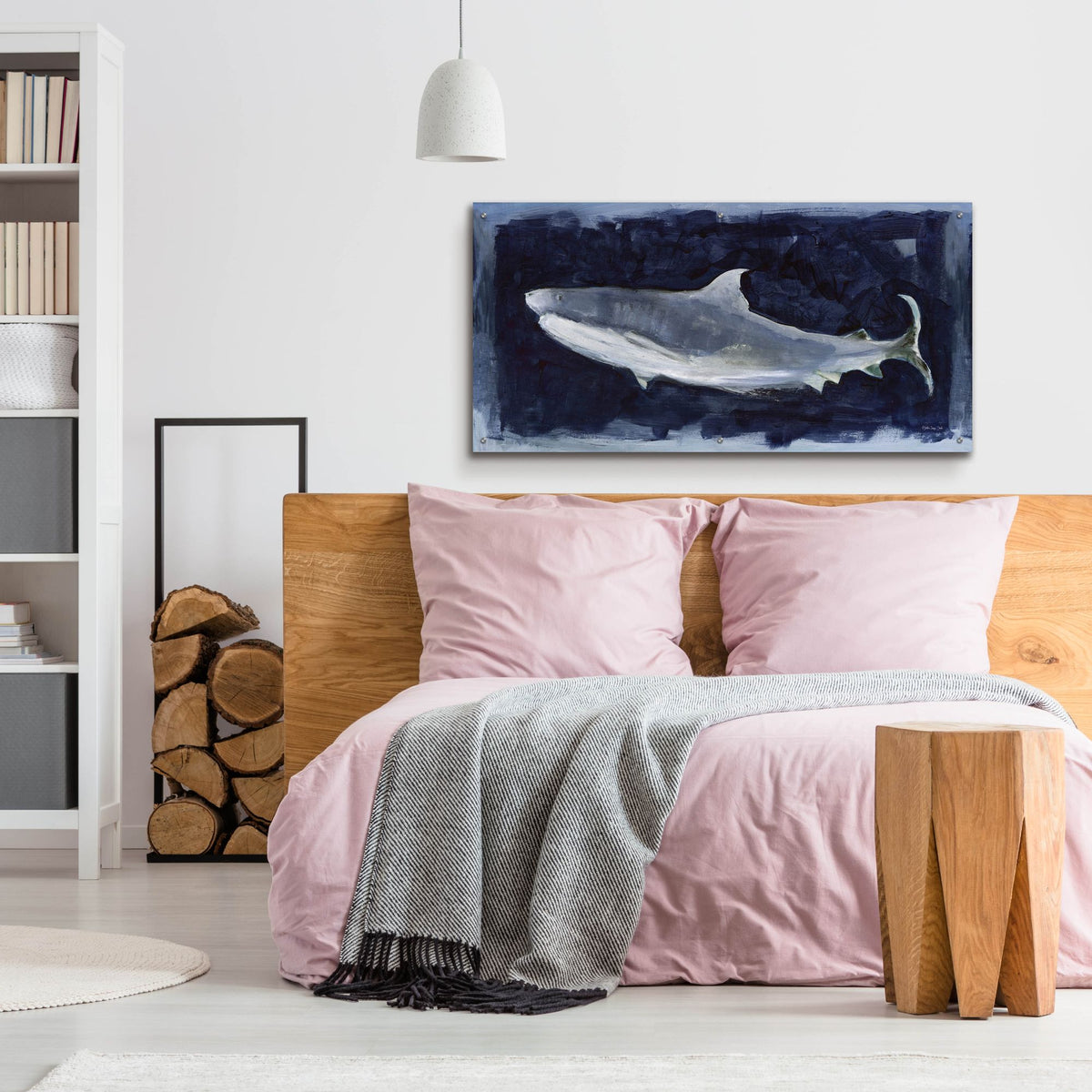 Epic Art 'Shark Swim 3    ' by Stellar Design Studio, Acrylic Glass Wall Art,48x24