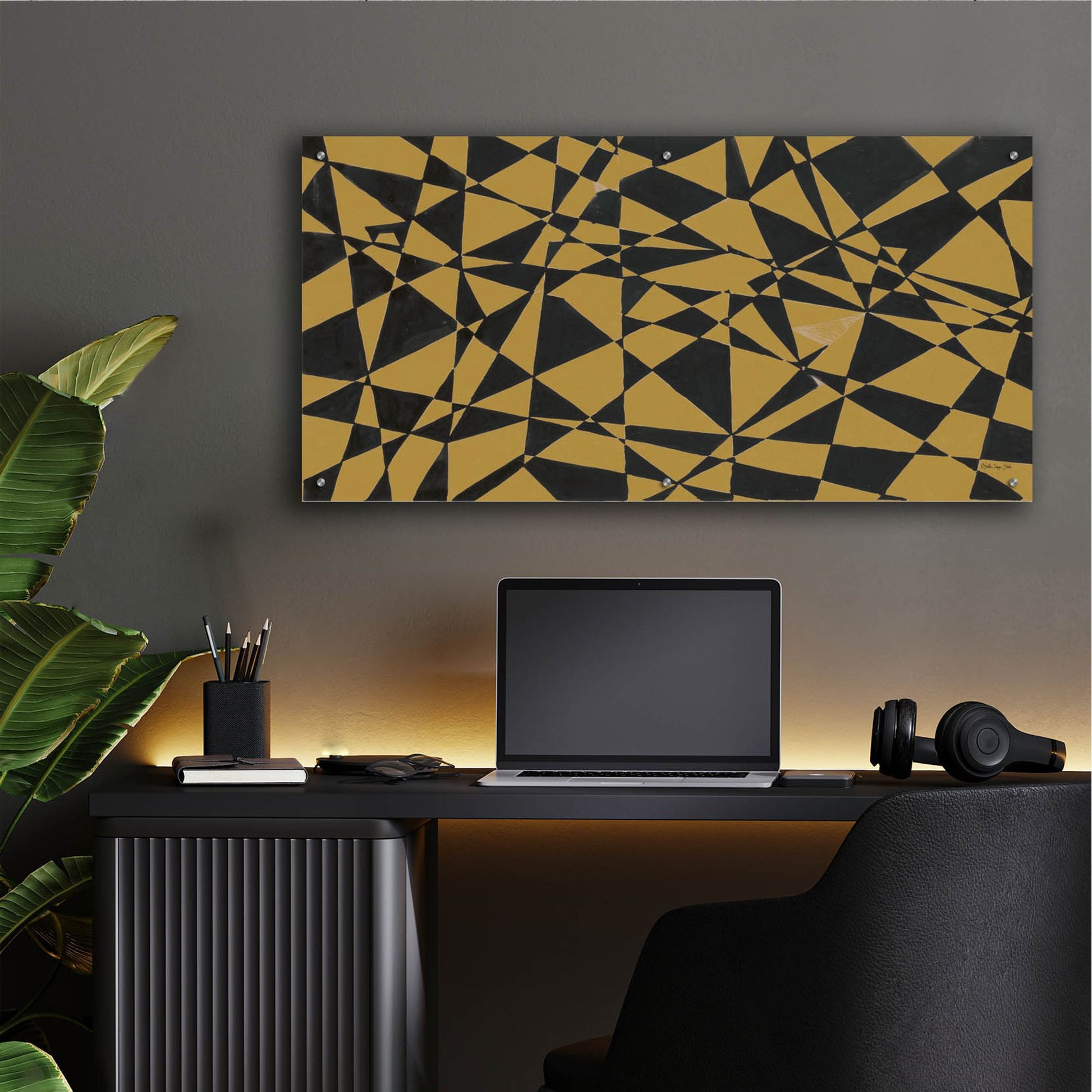 Epic Art 'Geometric Jumble' by Stellar Design Studio, Acrylic Glass Wall Art,48x24