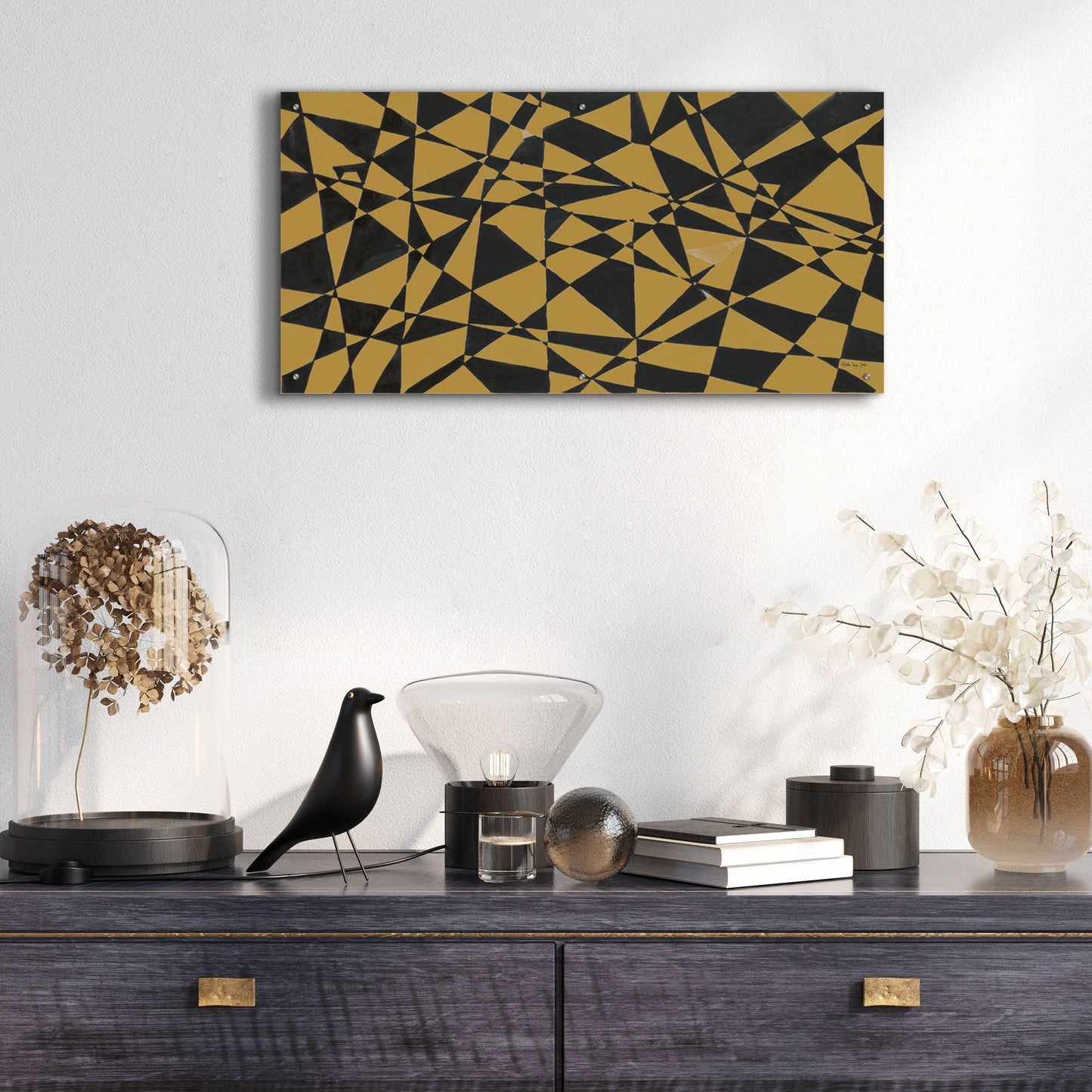 Epic Art 'Geometric Jumble' by Stellar Design Studio, Acrylic Glass Wall Art,48x24