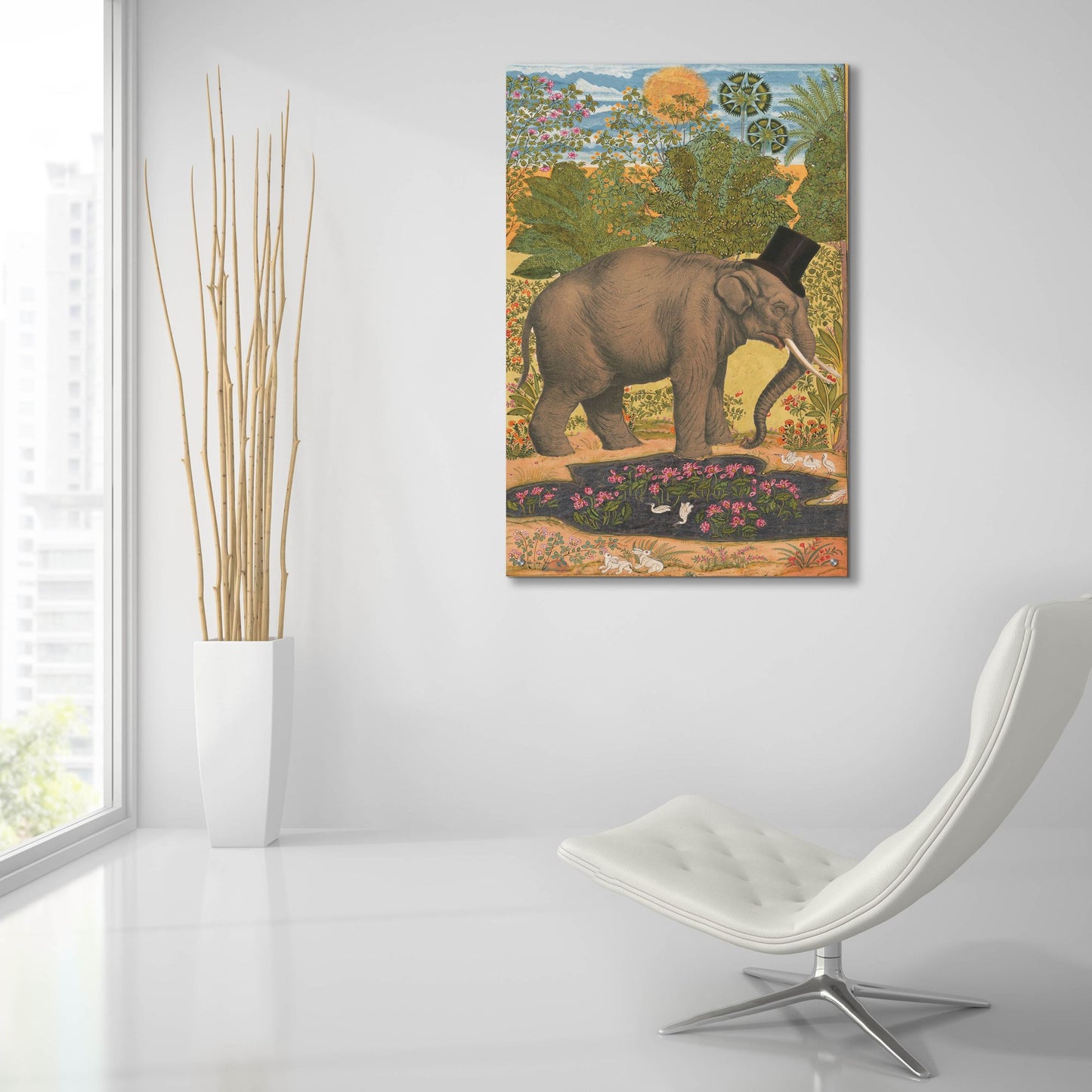 Epic Art 'Regal Elephant' by Stellar Design Studio, Acrylic Glass Wall Art,24x36