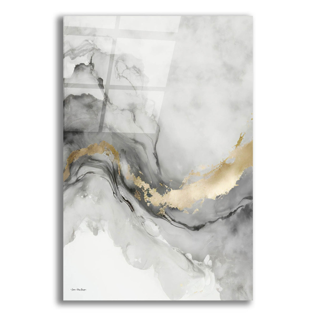 Epic Art 'Gray Art Marble I' by Seven Trees Design, Acrylic Glass Wall Art