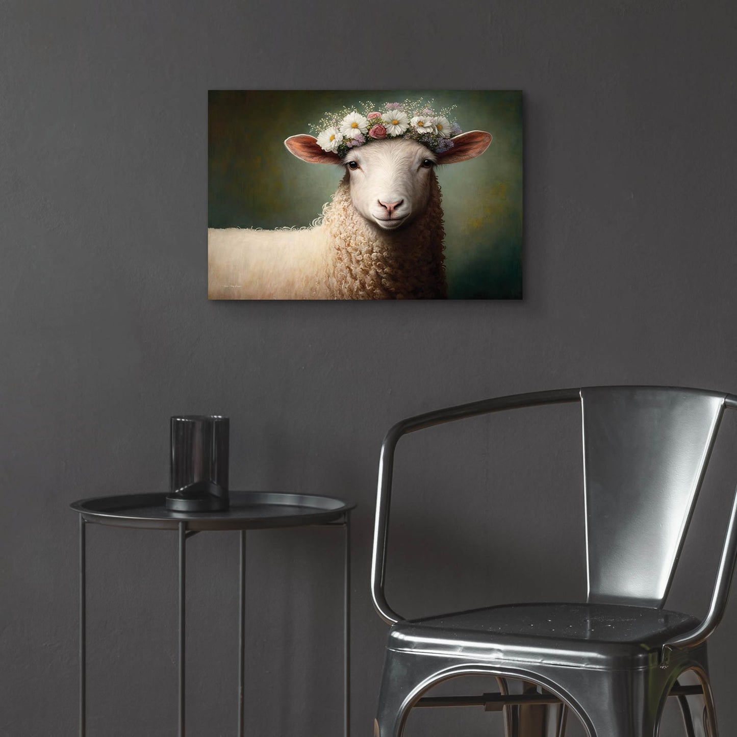 Epic Art 'Sheep Queen' by Seven Trees Designs, Acrylic Glass Wall Art,24x16