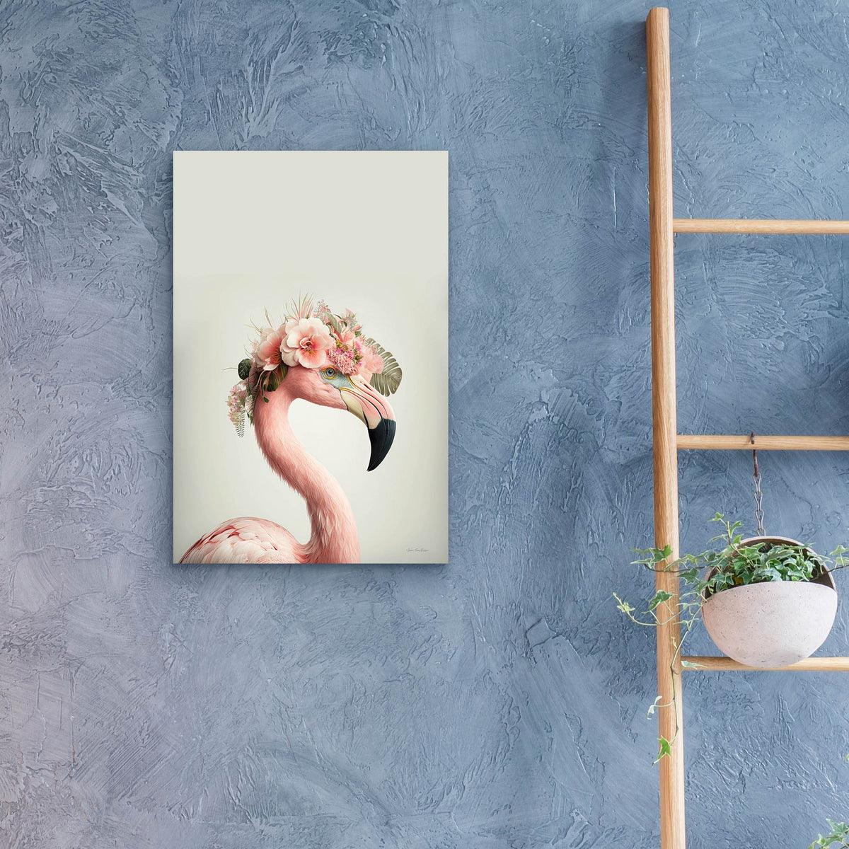 Epic Art 'The Exotic Flamingo' by Seven Trees Designs, Acrylic Glass Wall Art,16x24