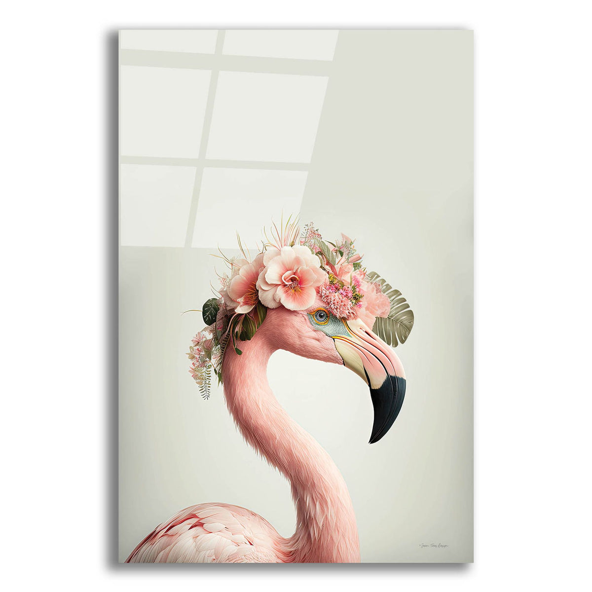 Epic Art 'The Exotic Flamingo' by Seven Trees Designs, Acrylic Glass Wall Art