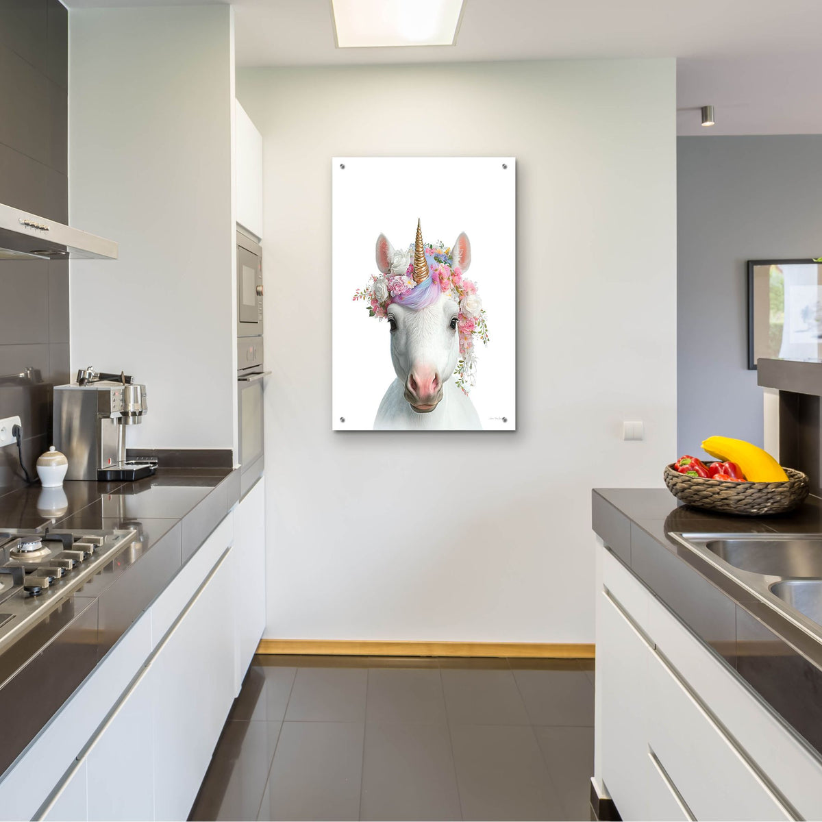 Epic Art 'The Mystic Unicorn' by Seven Trees Designs, Acrylic Glass Wall Art,24x36
