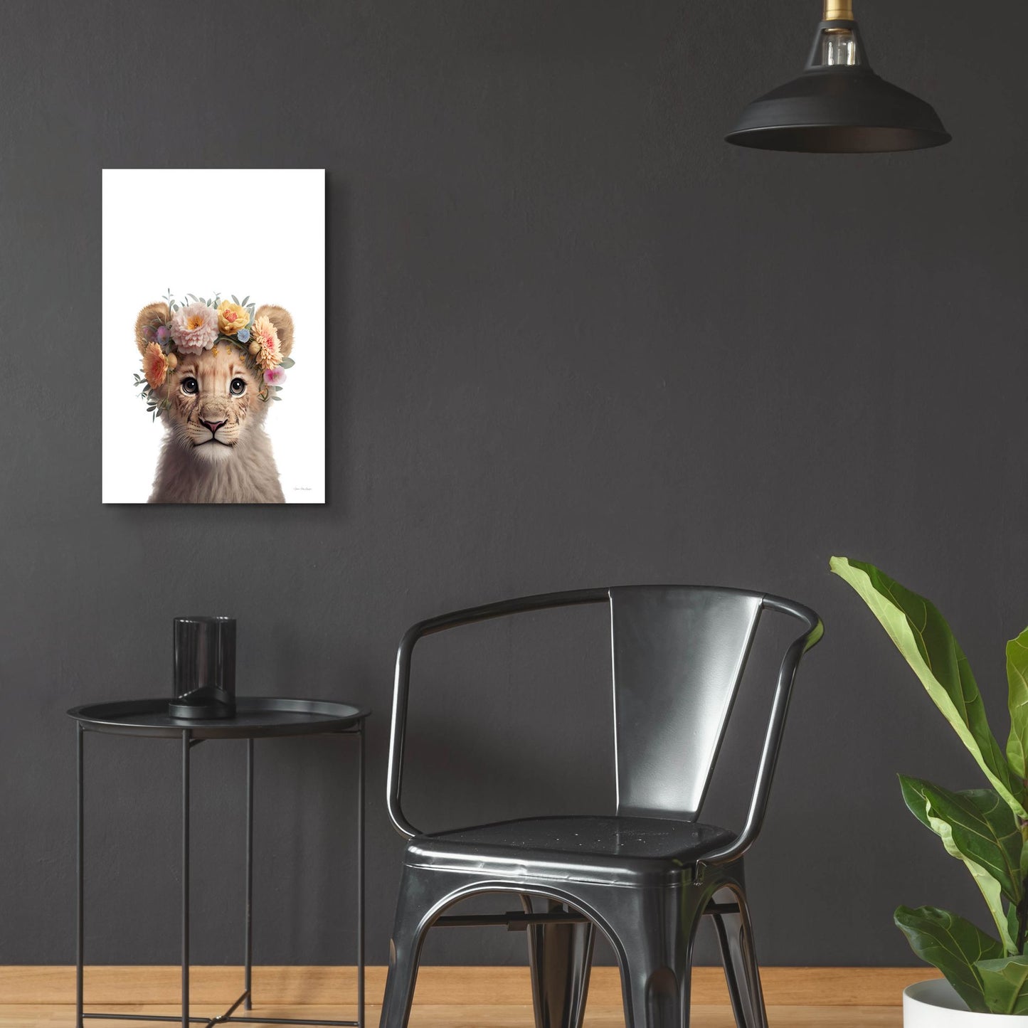 Epic Art 'Baby Lion' by Seven Trees Designs, Acrylic Glass Wall Art,16x24