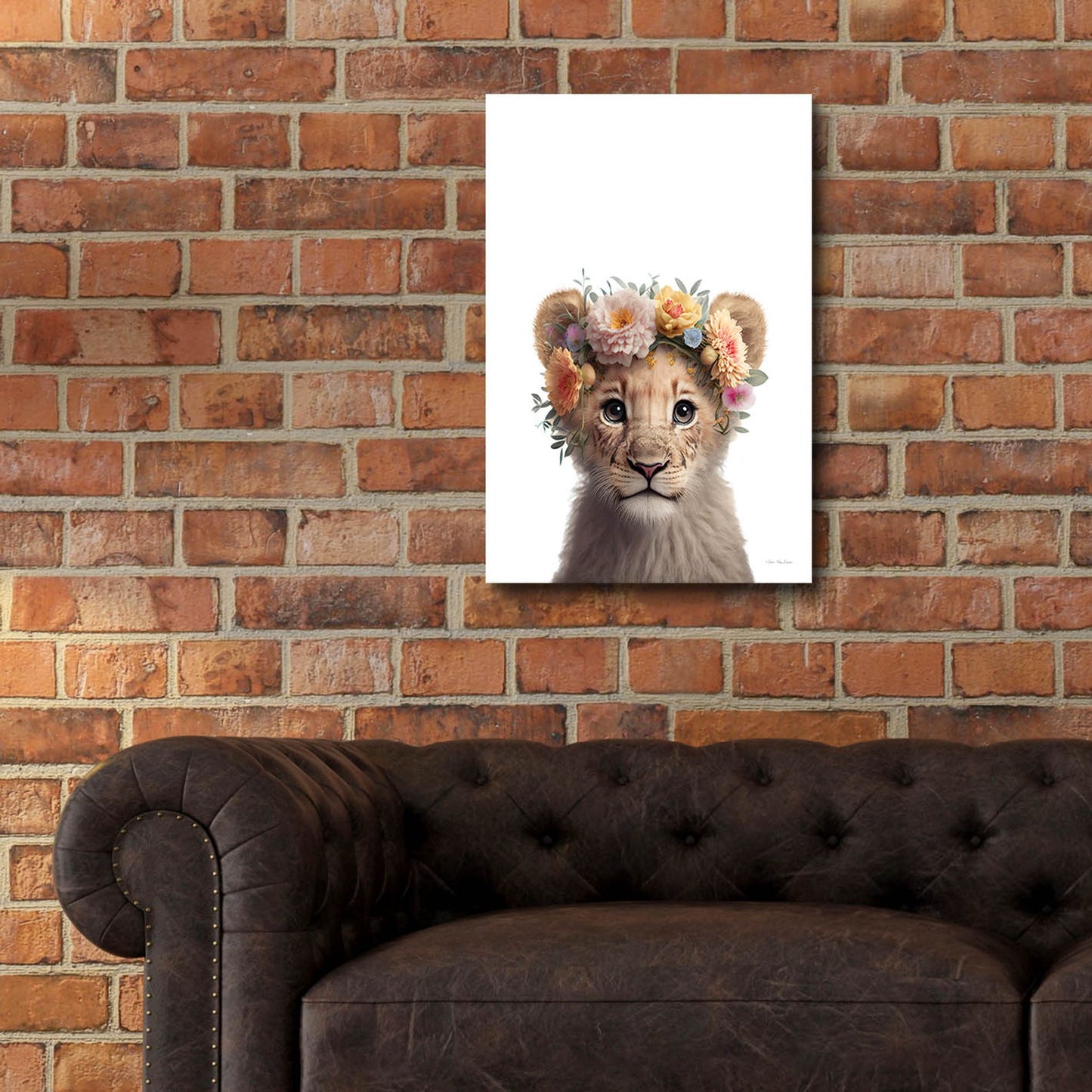 Epic Art 'Baby Lion' by Seven Trees Designs, Acrylic Glass Wall Art,16x24