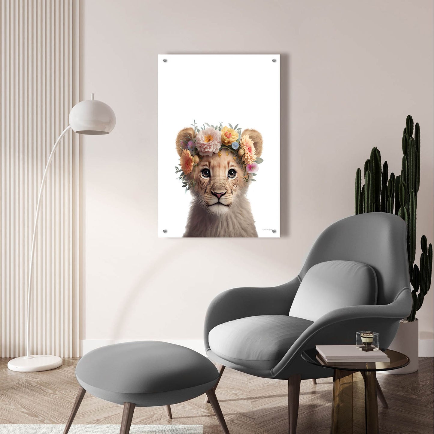 Epic Art 'Baby Lion' by Seven Trees Designs, Acrylic Glass Wall Art,24x36