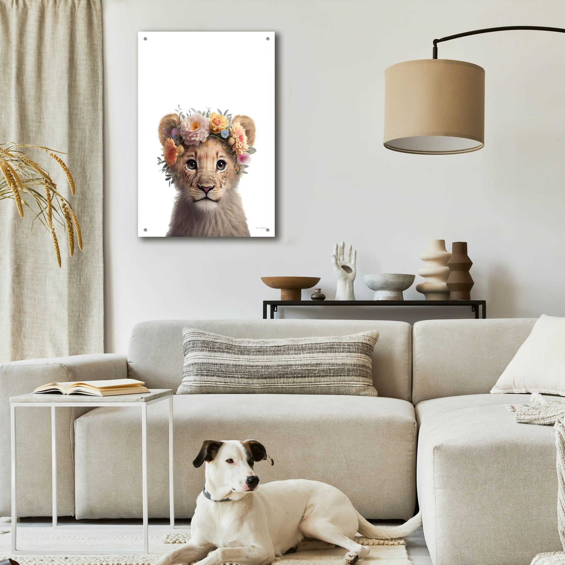 Epic Art 'Baby Lion' by Seven Trees Designs, Acrylic Glass Wall Art,24x36