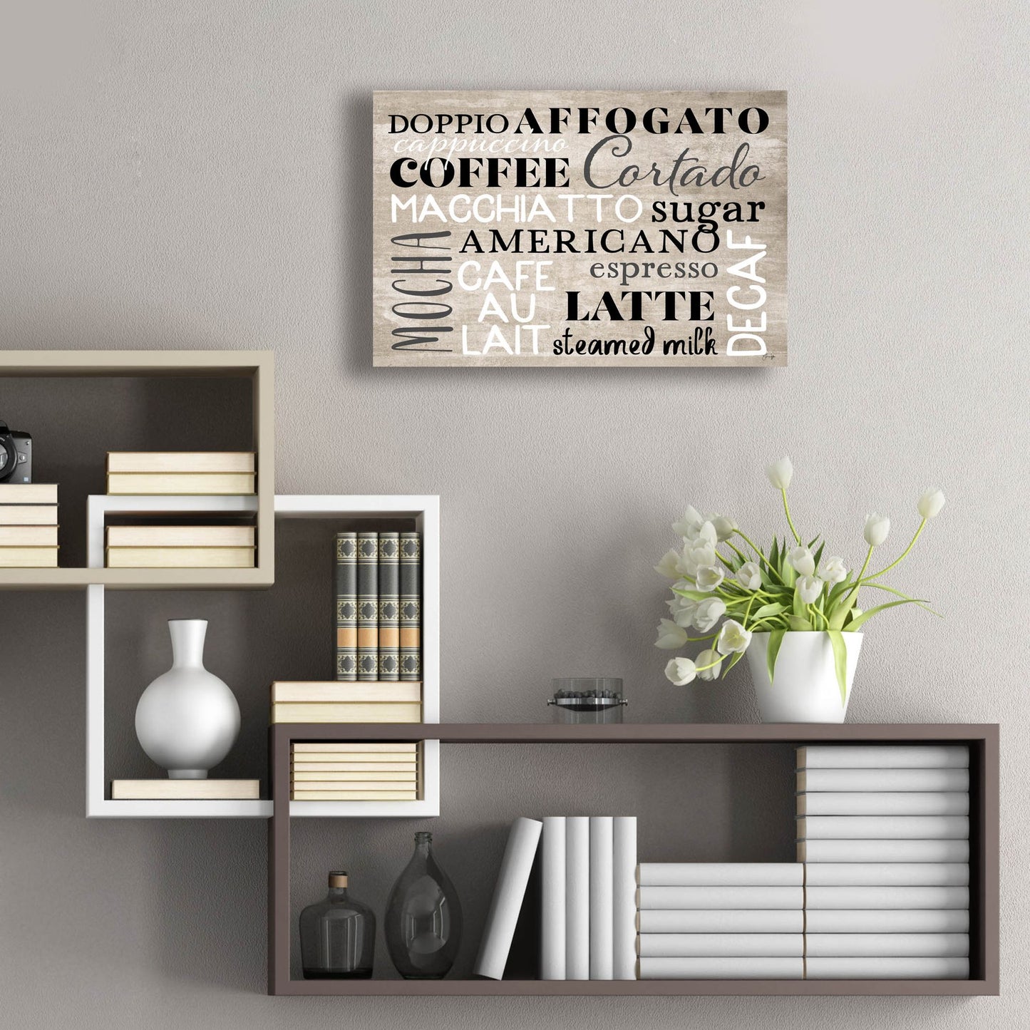 Epic Art 'Coffee Board' by Yass Naffas Designs, Acrylic Glass Wall Art,24x16