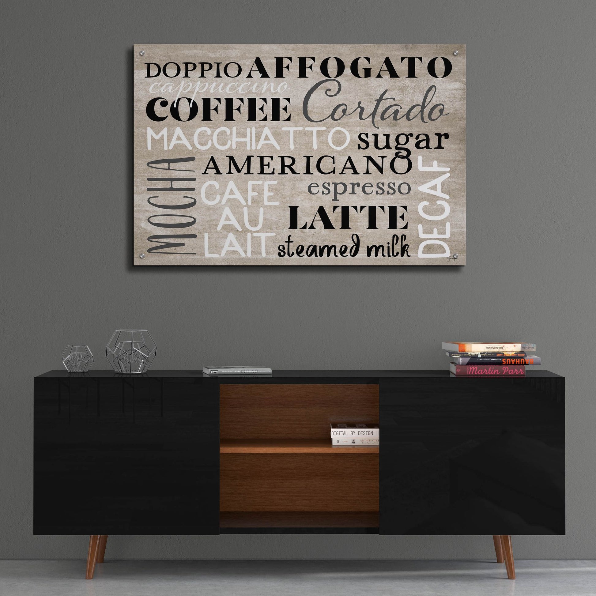 Epic Art 'Coffee Board' by Yass Naffas Designs, Acrylic Glass Wall Art,36x24