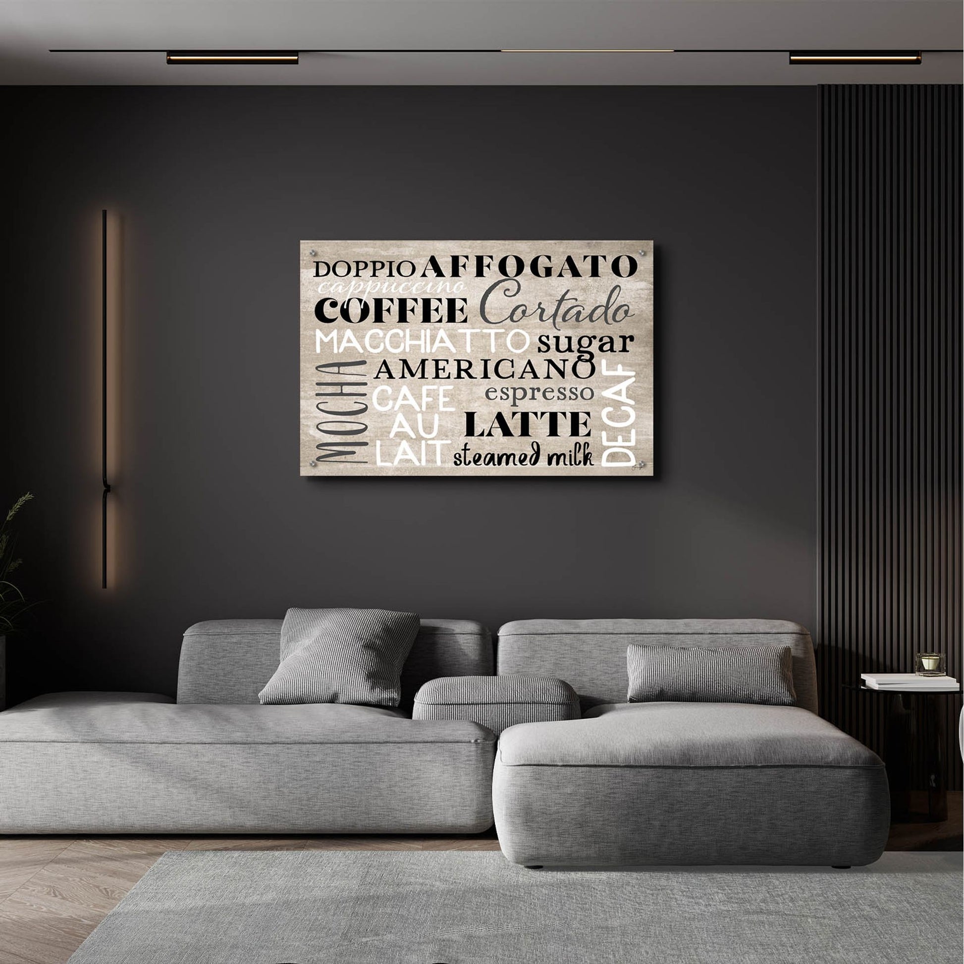 Epic Art 'Coffee Board' by Yass Naffas Designs, Acrylic Glass Wall Art,36x24