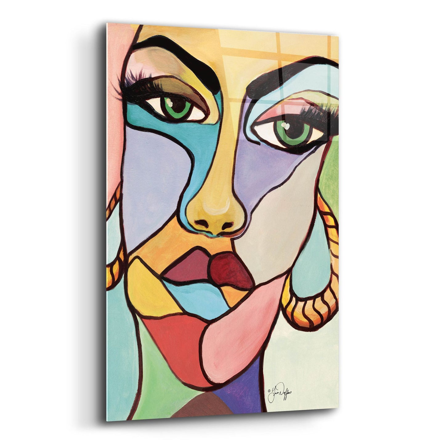 Epic Art 'Facets' by Yass Naffas Designs, Acrylic Glass Wall Art,12x16