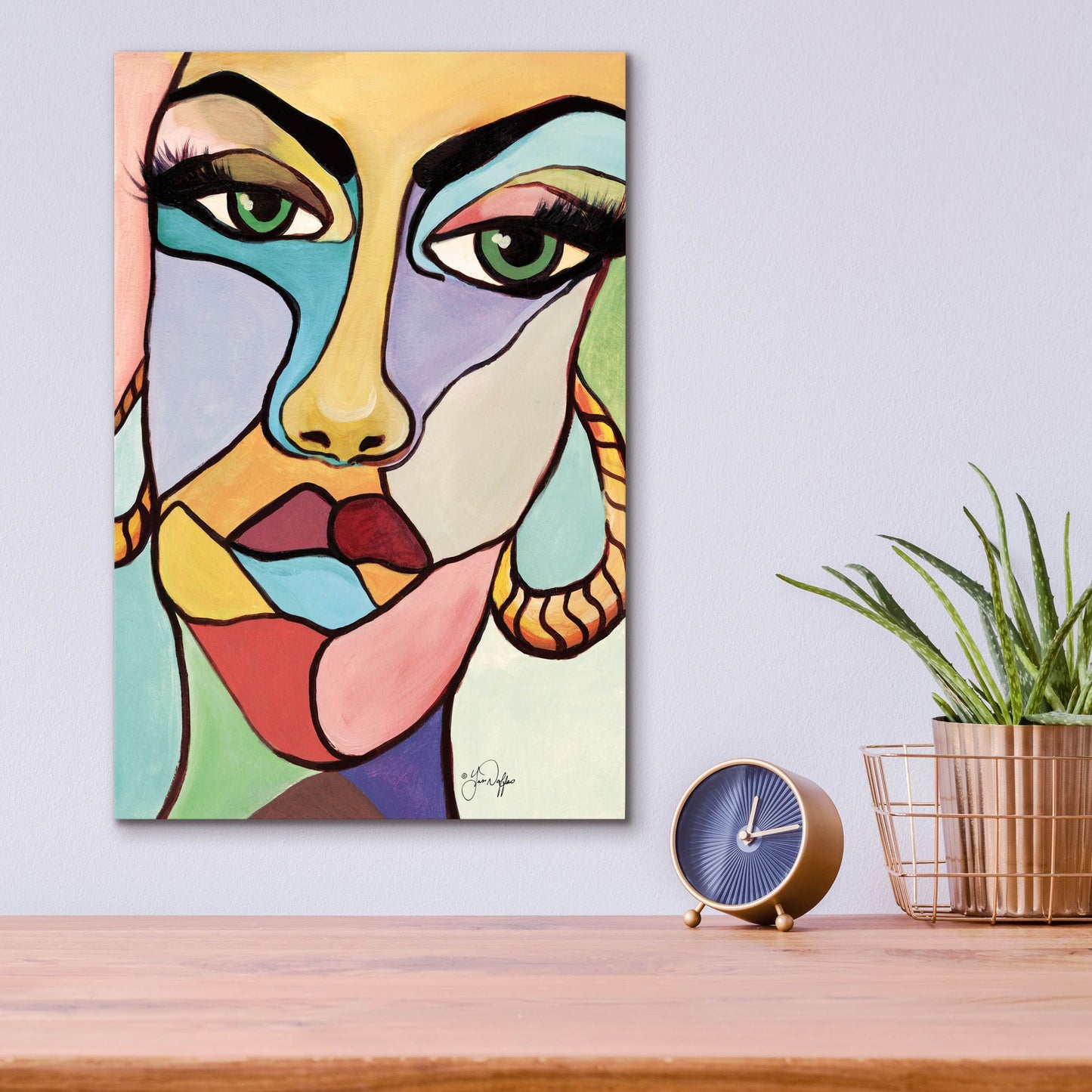 Epic Art 'Facets' by Yass Naffas Designs, Acrylic Glass Wall Art,12x16