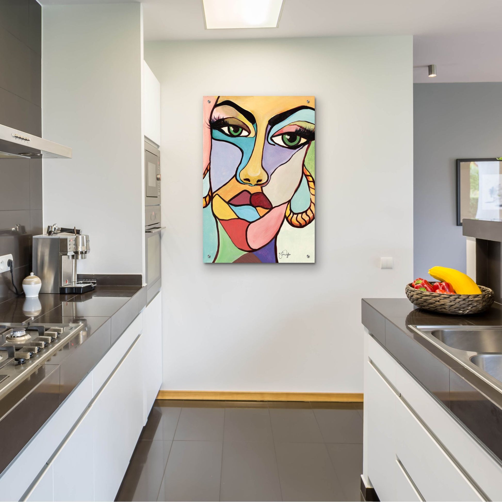 Epic Art 'Facets' by Yass Naffas Designs, Acrylic Glass Wall Art,24x36