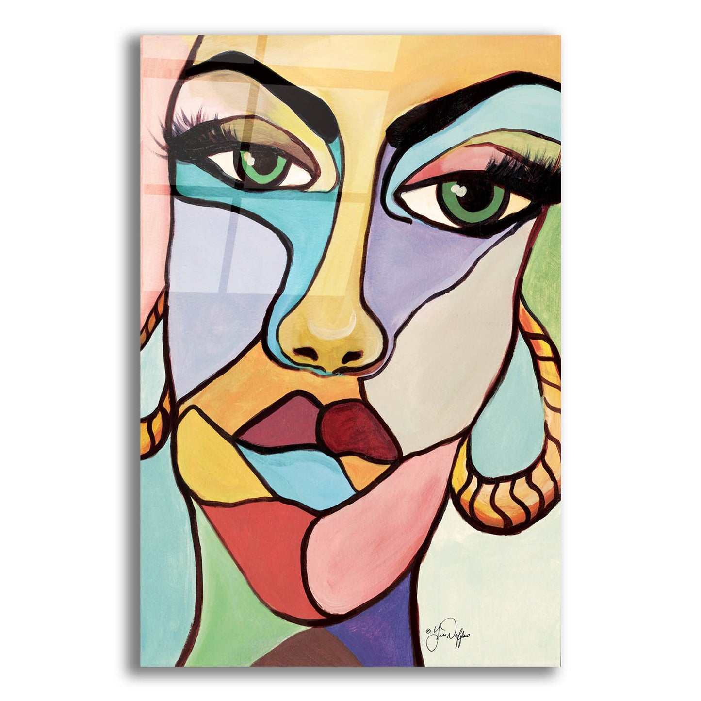 Epic Art 'Facets' by Yass Naffas Designs, Acrylic Glass Wall Art