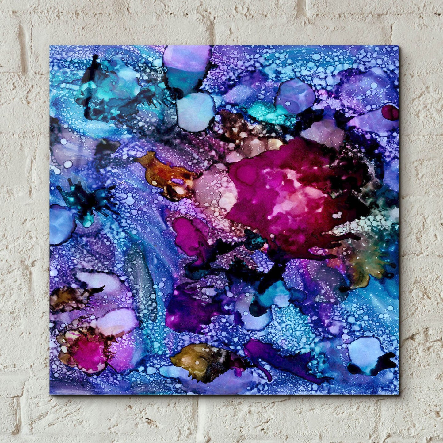 Epic Art 'Purple Outburst I' by Regina Moore, Acrylic Glass Wall Art,12x12