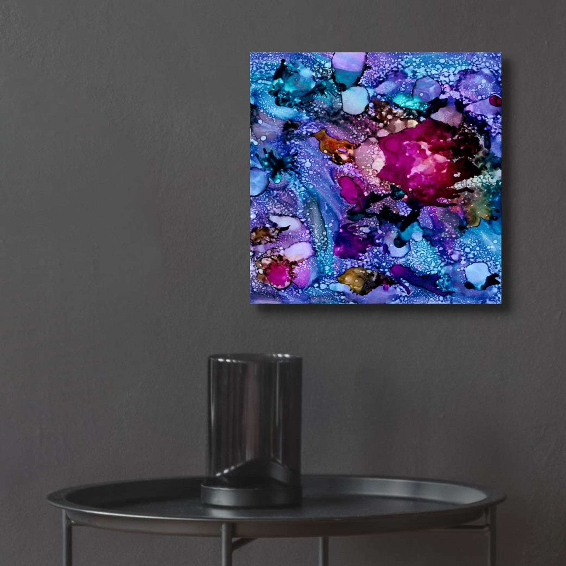 Epic Art 'Purple Outburst I' by Regina Moore, Acrylic Glass Wall Art,12x12