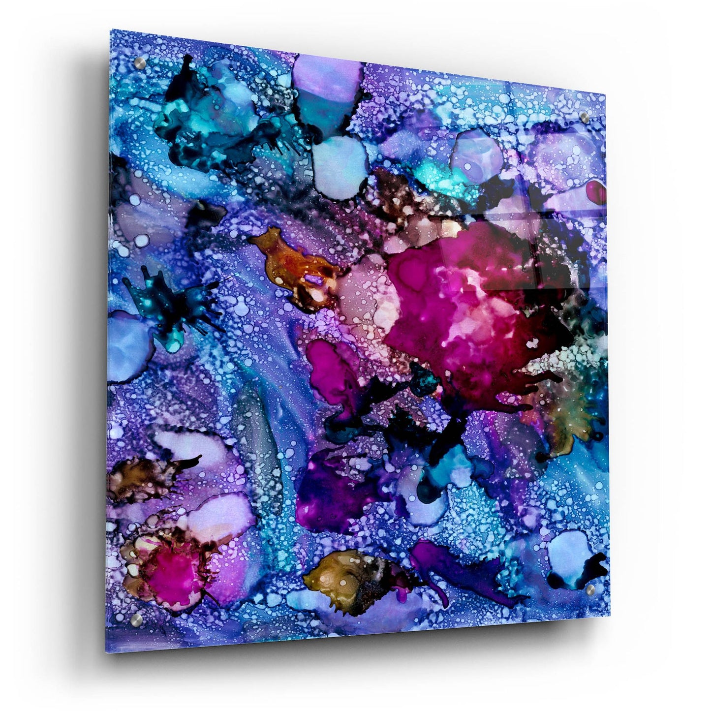 Epic Art 'Purple Outburst I' by Regina Moore, Acrylic Glass Wall Art,24x24