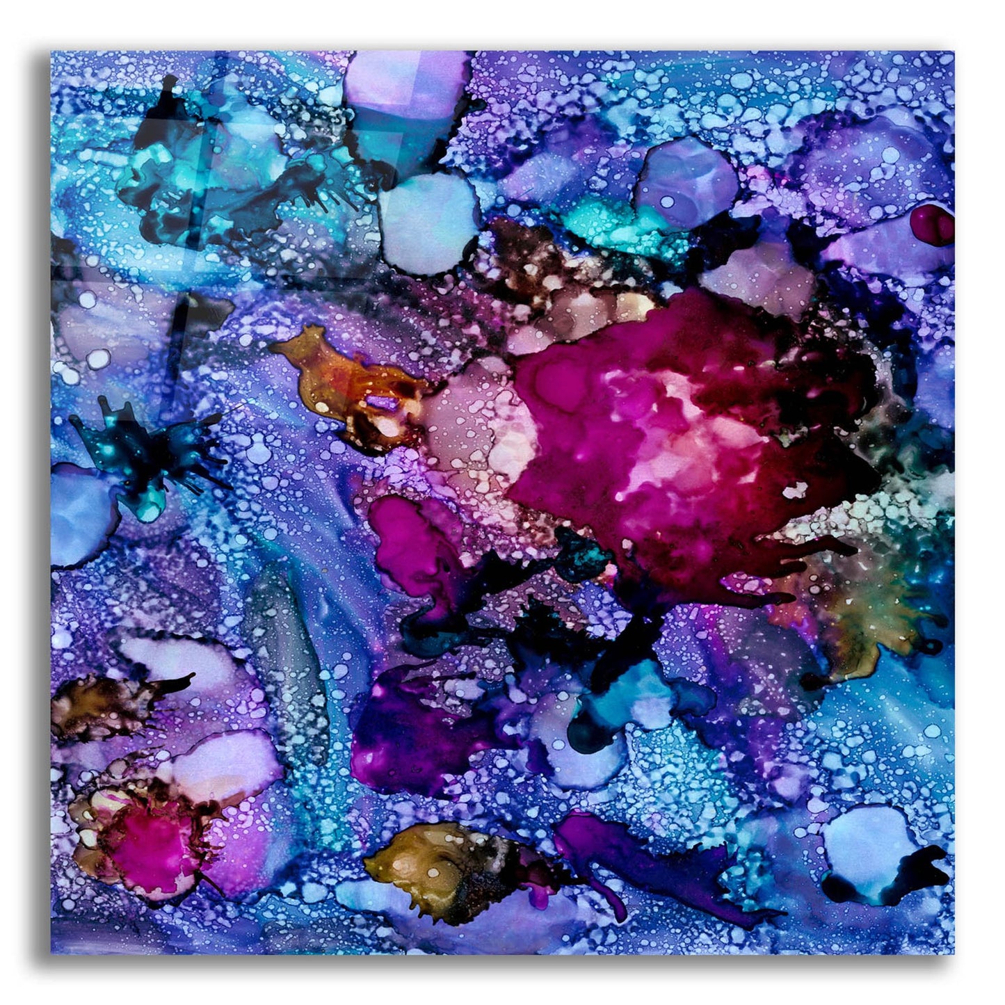 Epic Art 'Purple Outburst I' by Regina Moore, Acrylic Glass Wall Art