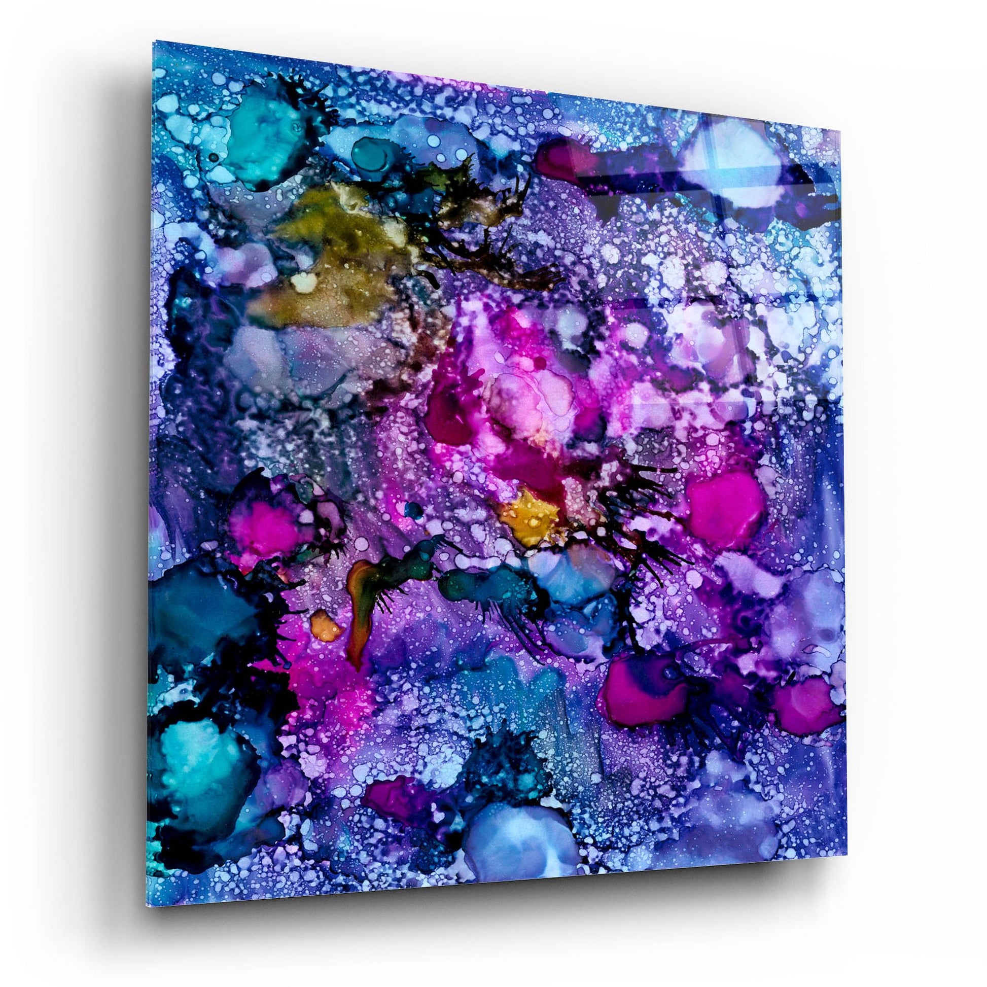 Epic Art 'Purple Outburst II' by Regina Moore, Acrylic Glass Wall Art,12x12