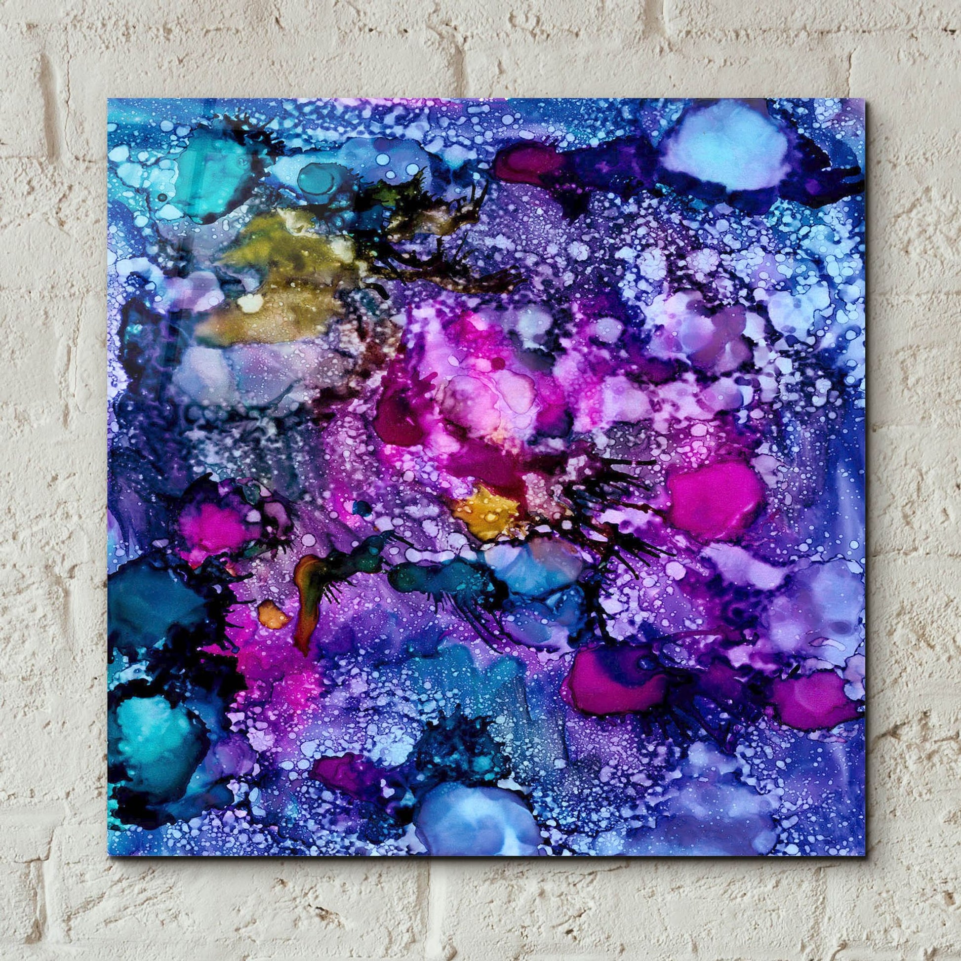 Epic Art 'Purple Outburst II' by Regina Moore, Acrylic Glass Wall Art,12x12