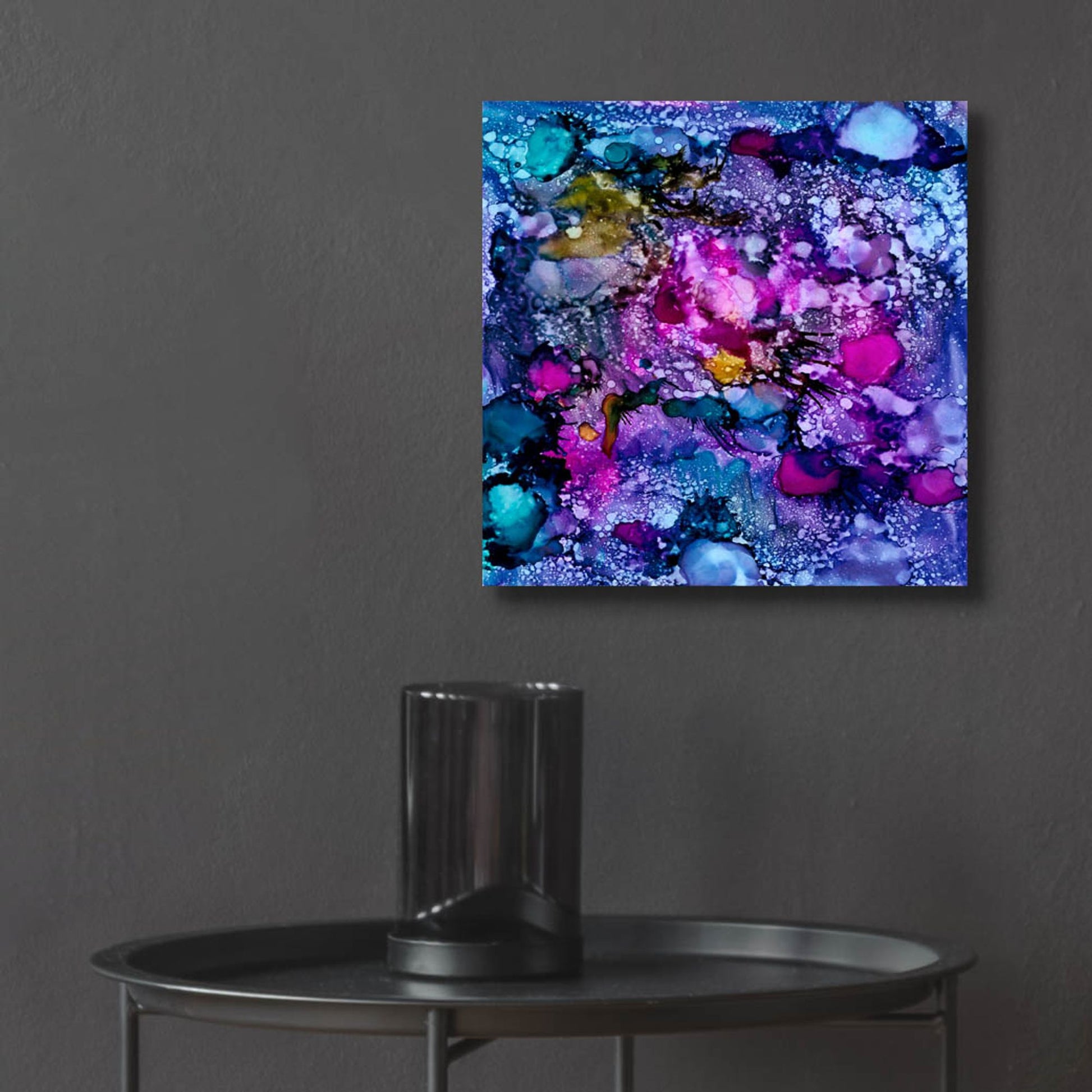 Epic Art 'Purple Outburst II' by Regina Moore, Acrylic Glass Wall Art,12x12